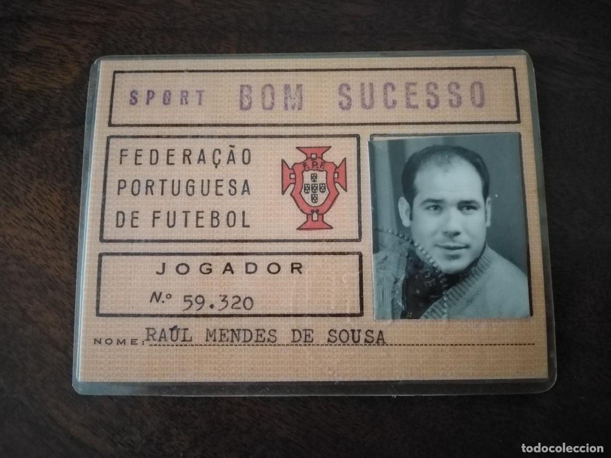 Sports collectibles: Carnet jugador sport Bom Sucesso. Portugal, federaci&oacute;n portuguesa de f&uacute;tbol. 68/69