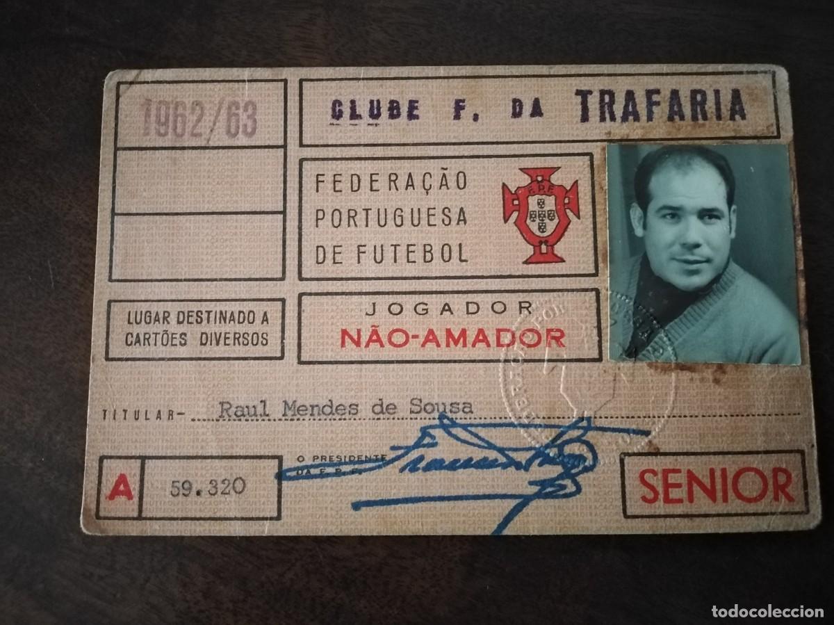 Sammelleidenschaft Sport: Carnet de jugador Clube f&uacute;tbol da Trafaria, Portugal. 62/63.