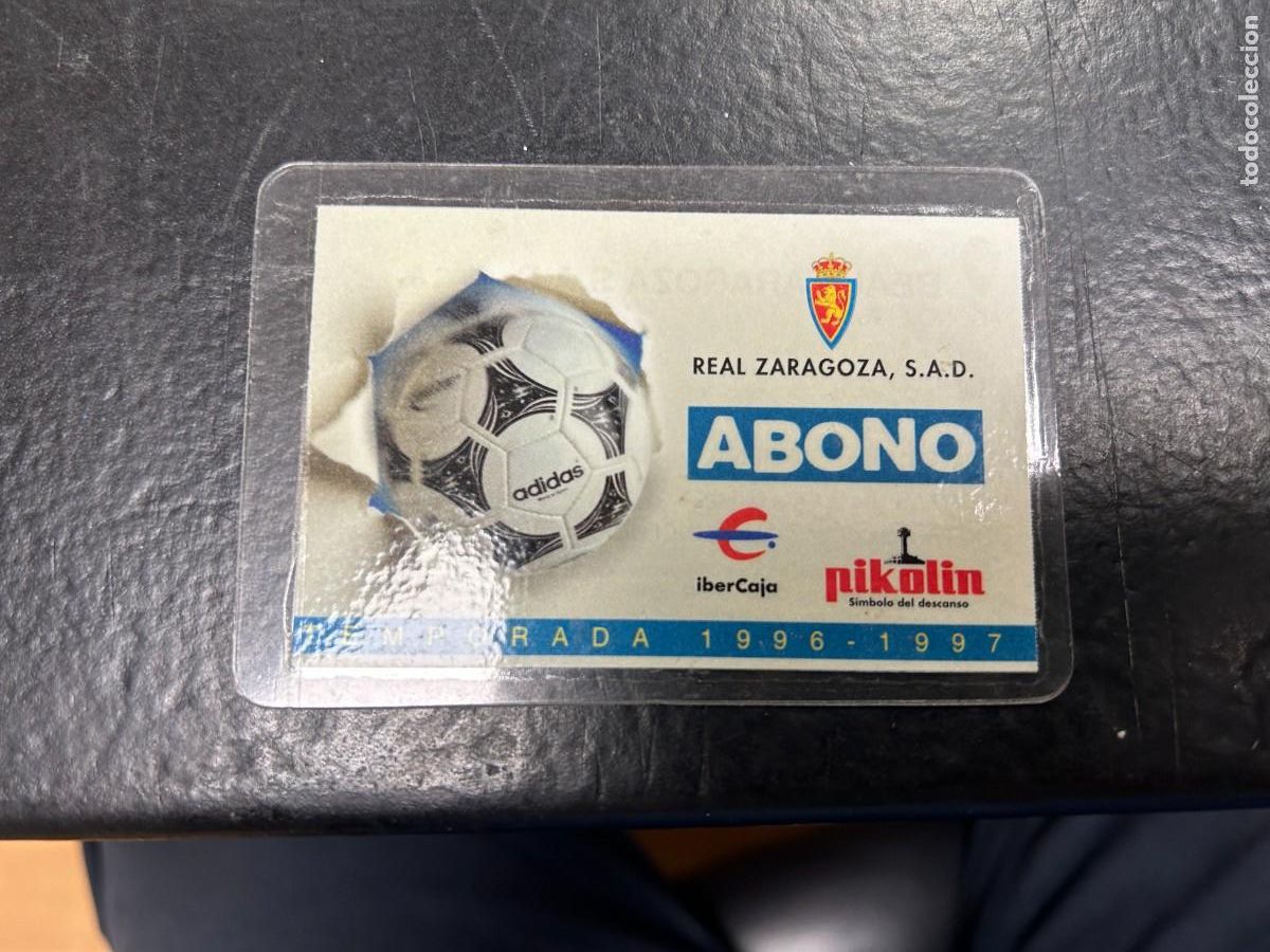 Sports collectibles: carnet socio real zaragoza 1996 1997