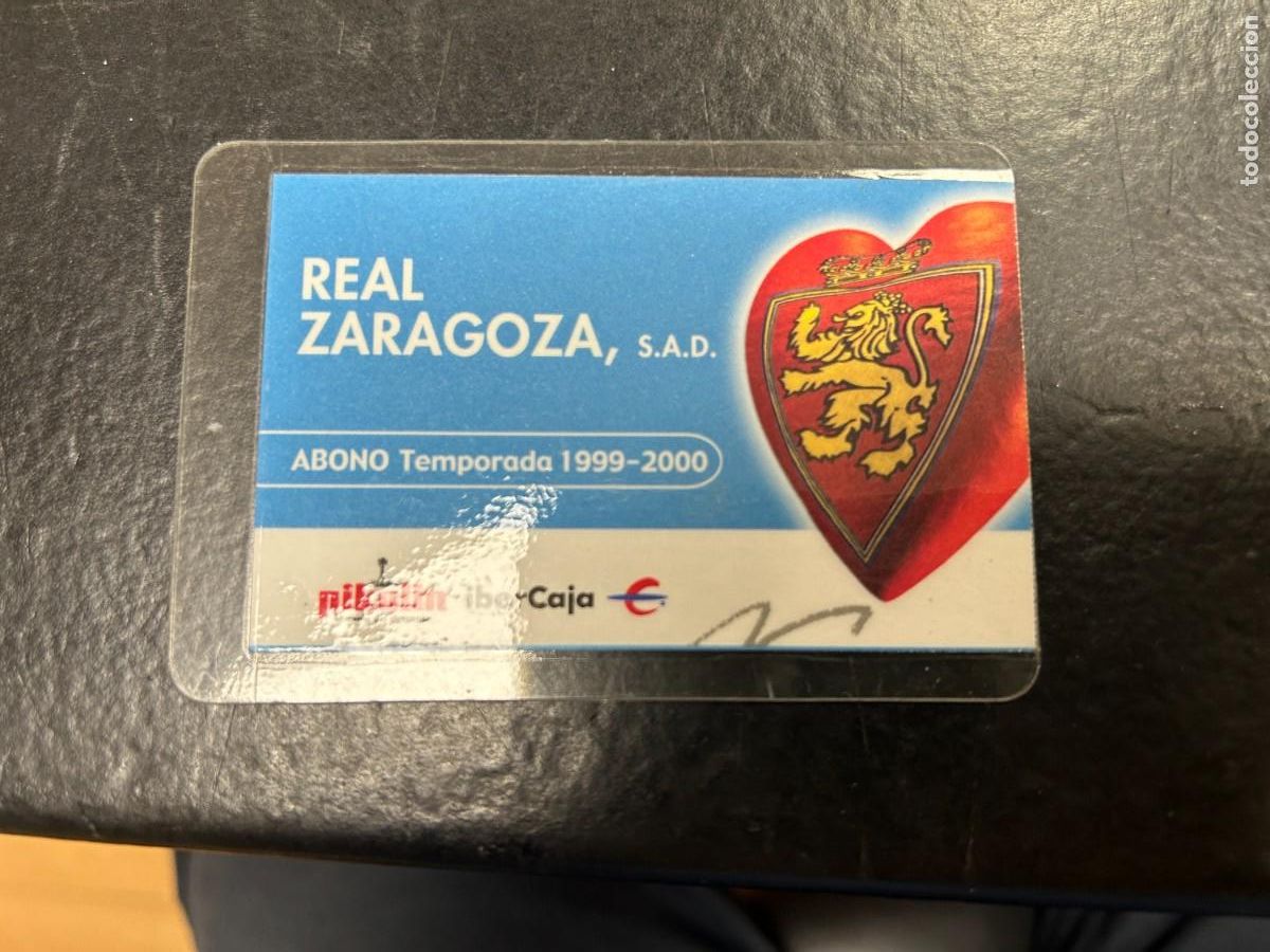 Sports collectibles: carnet socio real zaragoza temporada 1999-2000