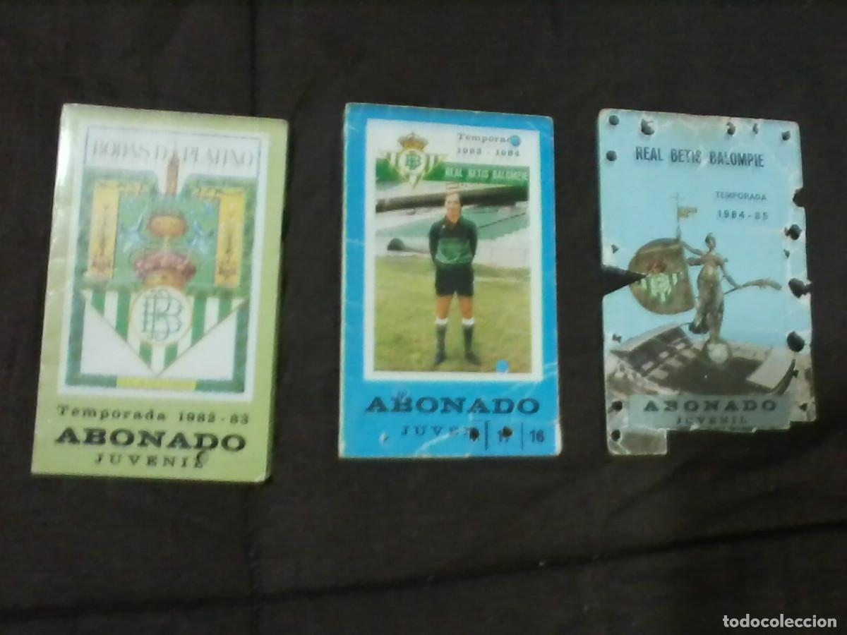 Sammelleidenschaft Sport: Carnets de socio Real Betis temporadas 82/83, 83/84 y 84/85