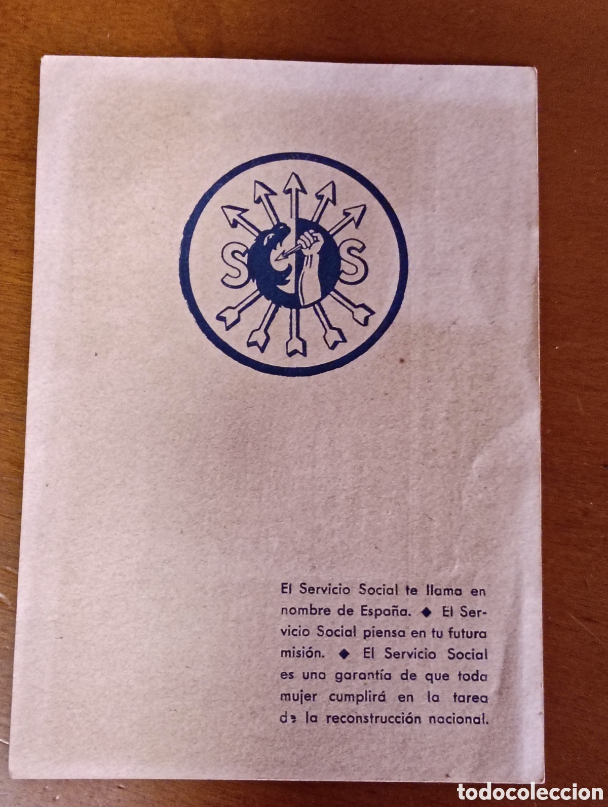 Sammelleidenschaft Sport: El Servicio Social te llama en nombre de Espa&ntilde;a 1950