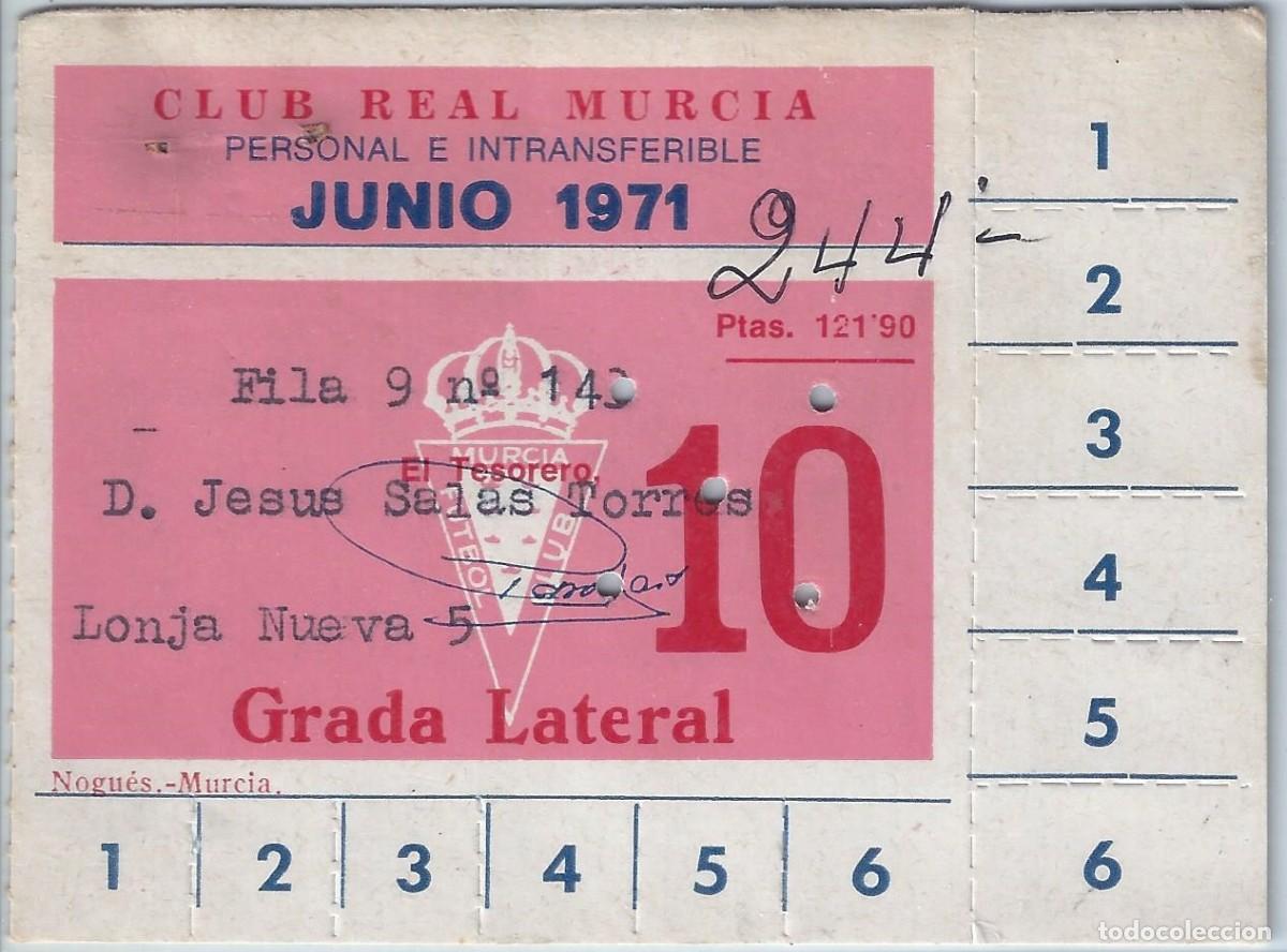 Sammelleidenschaft Sport: Carnet de socio Club Real Murcia - Junio 1971