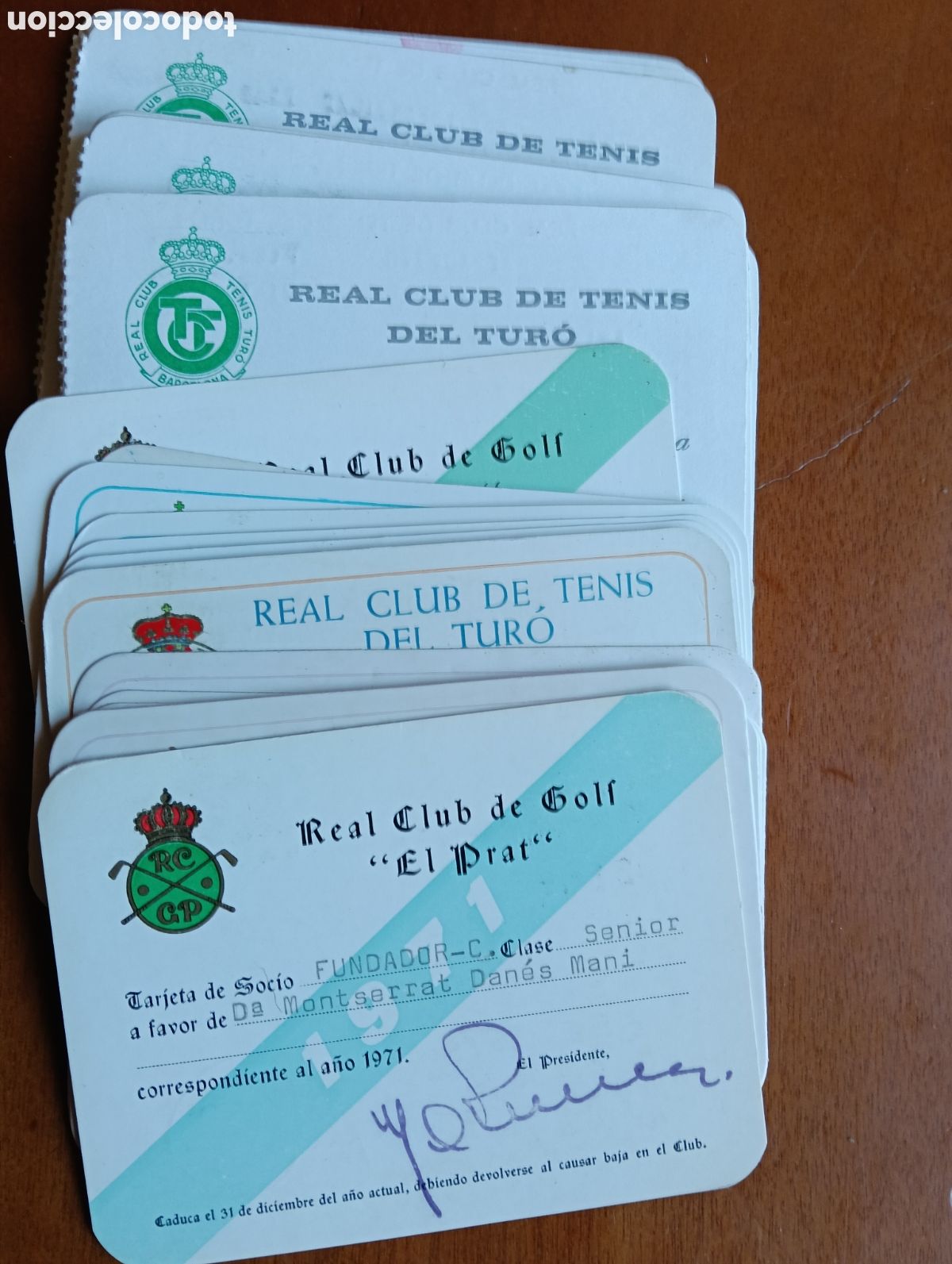 Sammelleidenschaft Sport: LOTE DE 40 CARNETS REAL CLUB DE GOLF EL PRAT A&Ntilde;O 1971-72-73-74-75, BUEN ESTADO