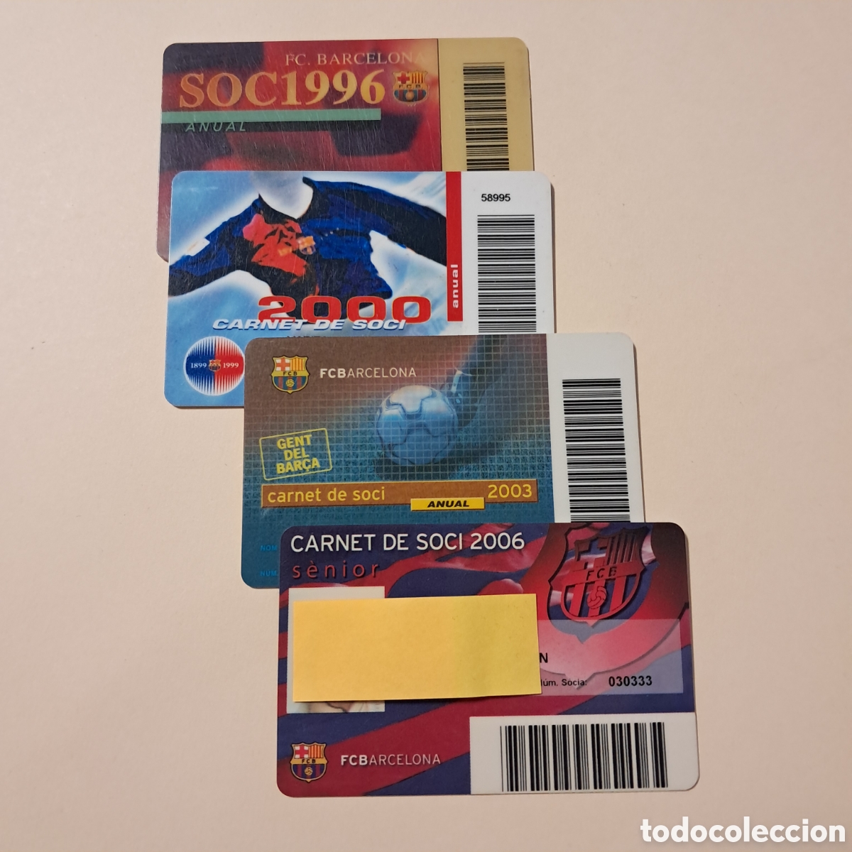 Sammelleidenschaft Sport: 4 CARNET F.C. BARCELONA 1996, 2000, 2003 Y 2006