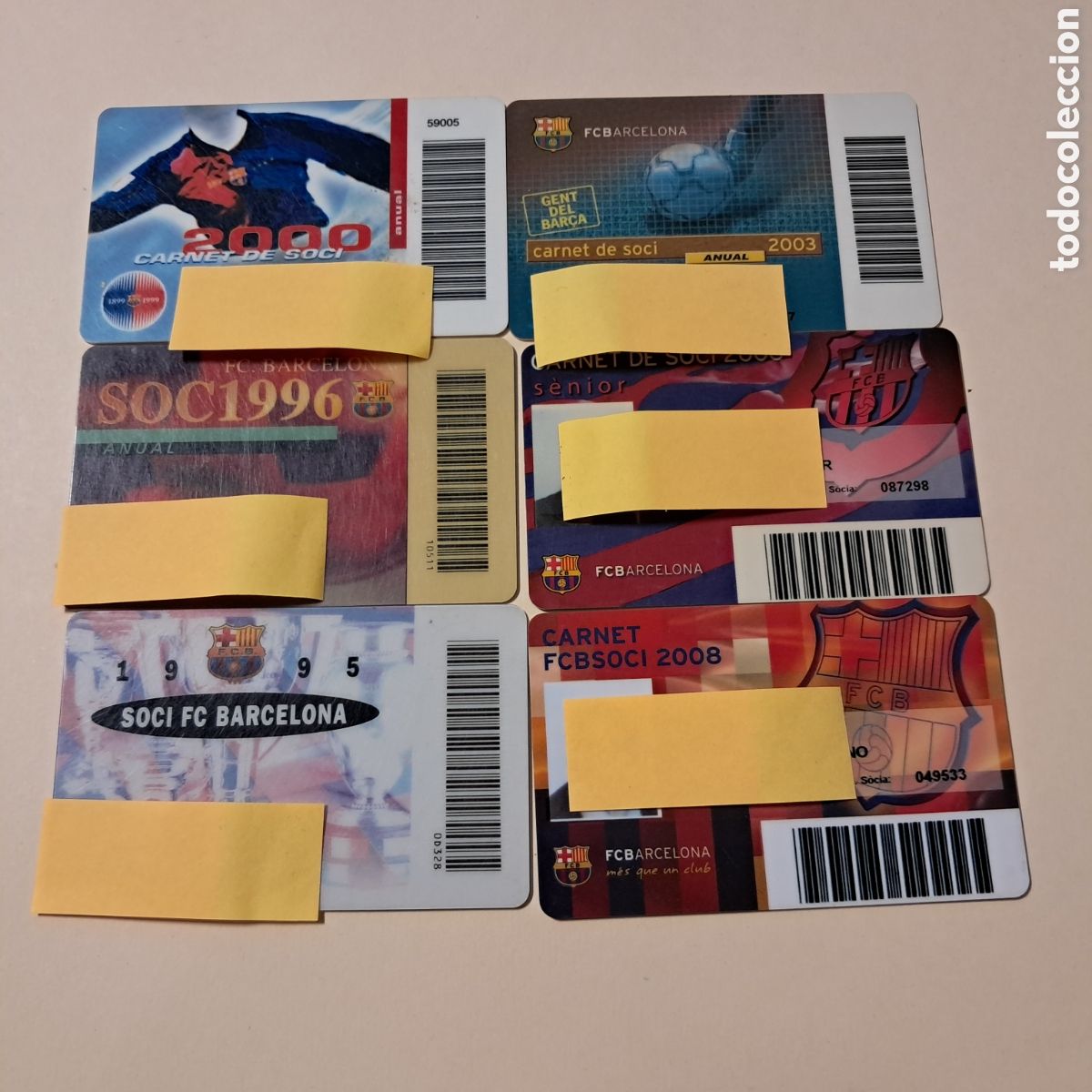 Sammelleidenschaft Sport: 6 CARNET SOCI F.C. BARCELONA BAR&Ccedil;A