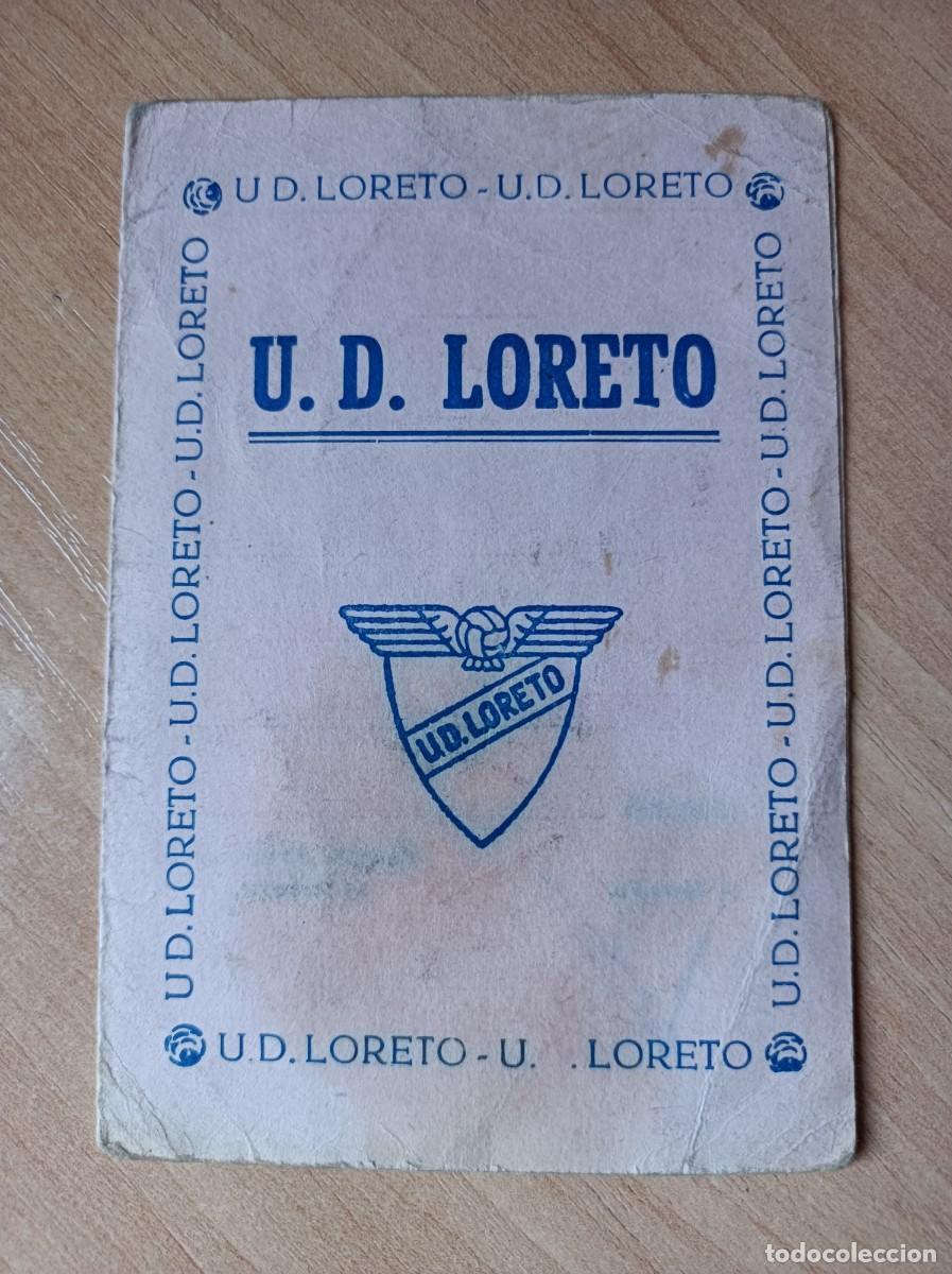 Coleccionismo deportivo: Carnet U.D. Loreto 1983-84 - Foto 1