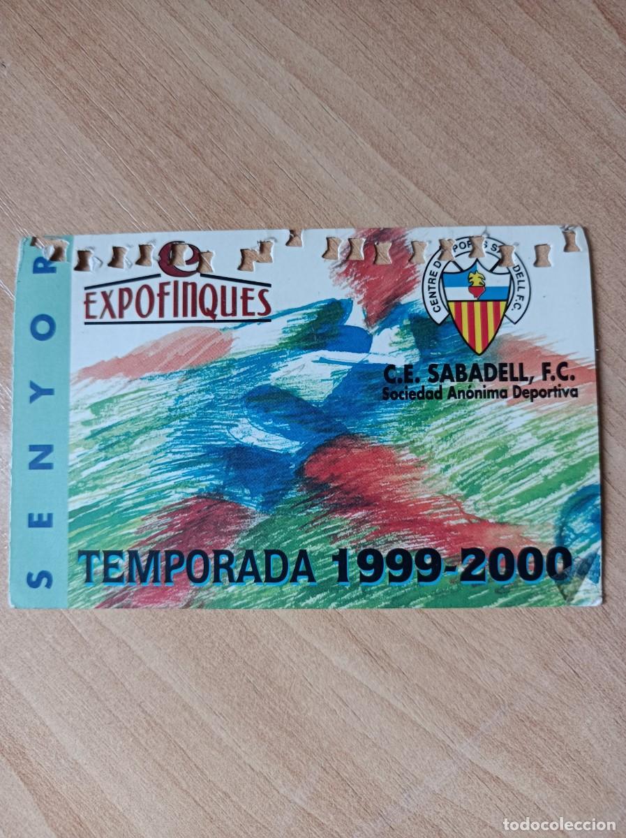 Coleccionismo deportivo: Carnet Sabadell 1999-00 - Foto 1