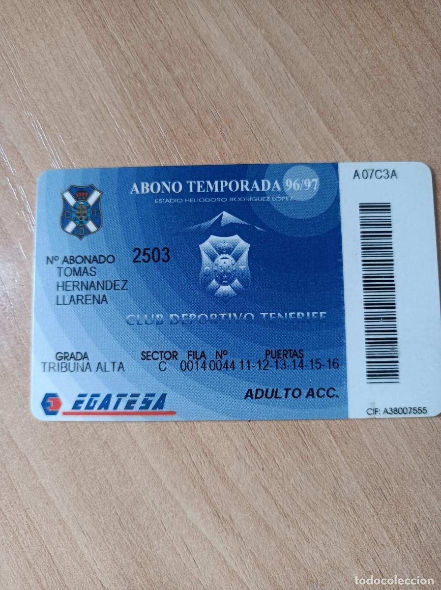 Coleccionismo deportivo: Carnet Tenerife 1996-97 - Foto 1