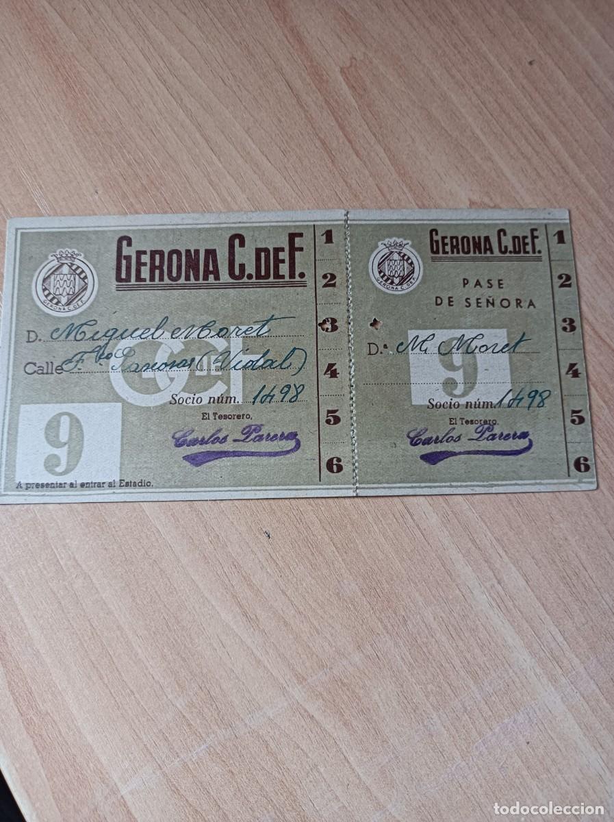 Sports collectibles: Carnet Gerona C.F. antiguo