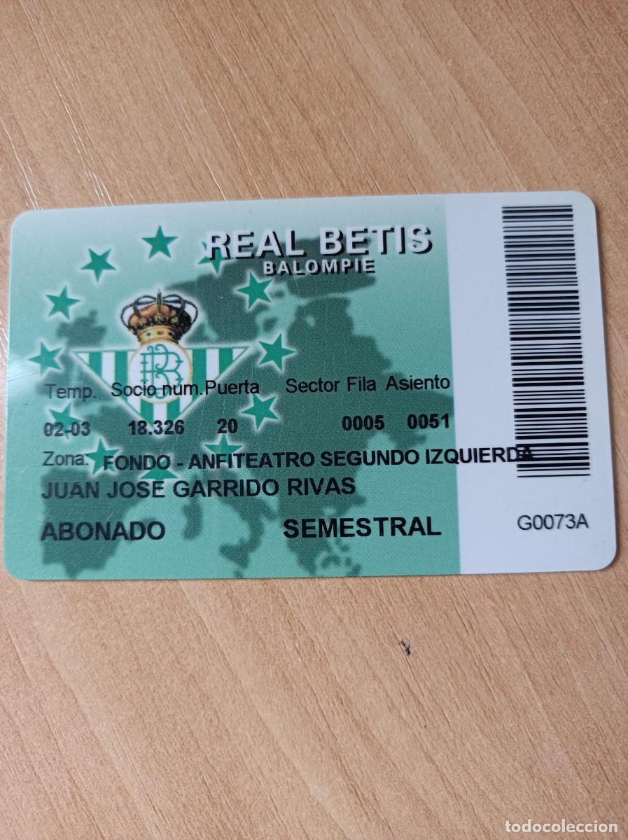 Coleccionismo deportivo: Carnet Betis 2002-03 - Foto 1