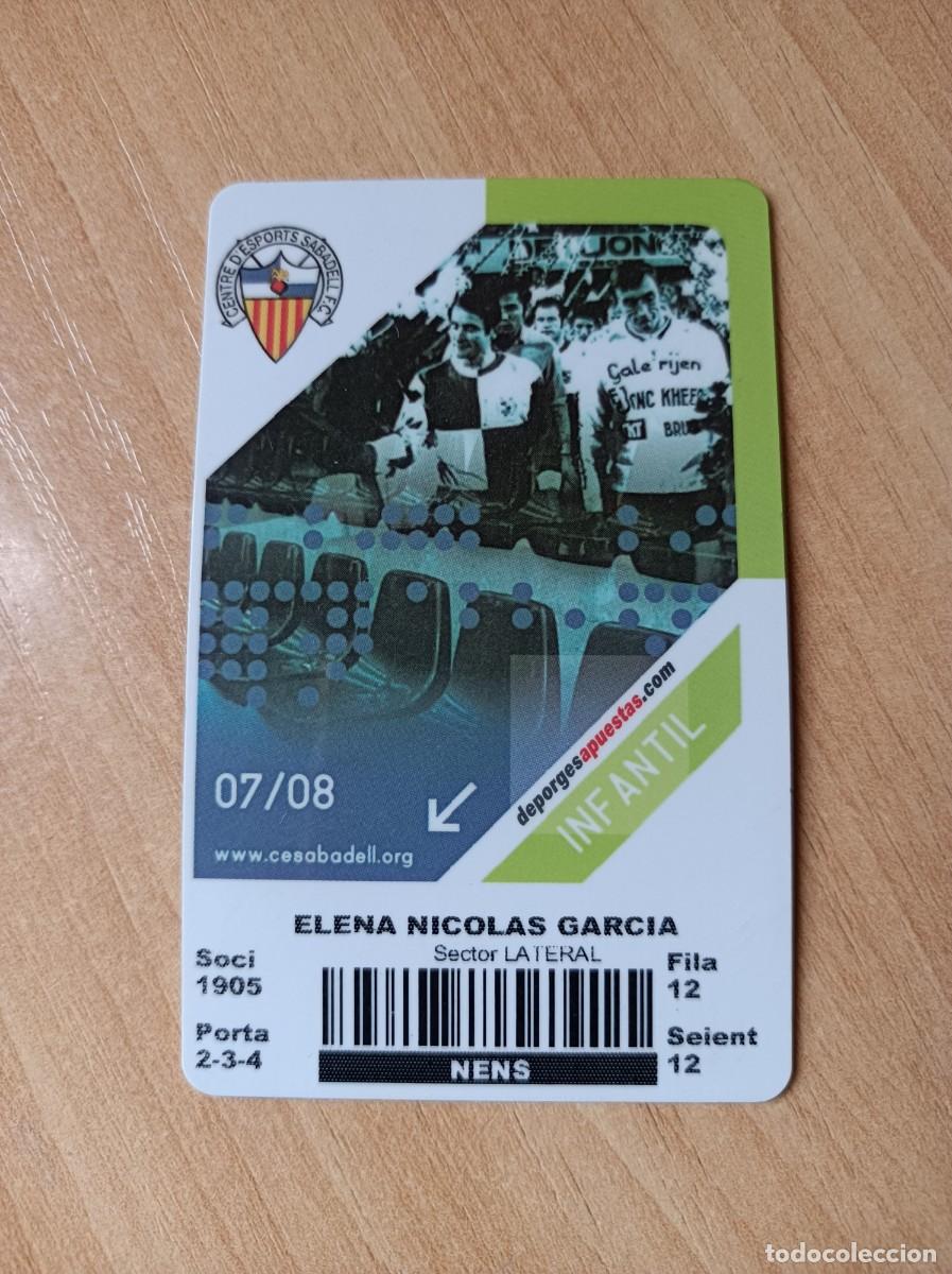 Coleccionismo deportivo: Carnet Sabadell 2007-08 - Foto 1