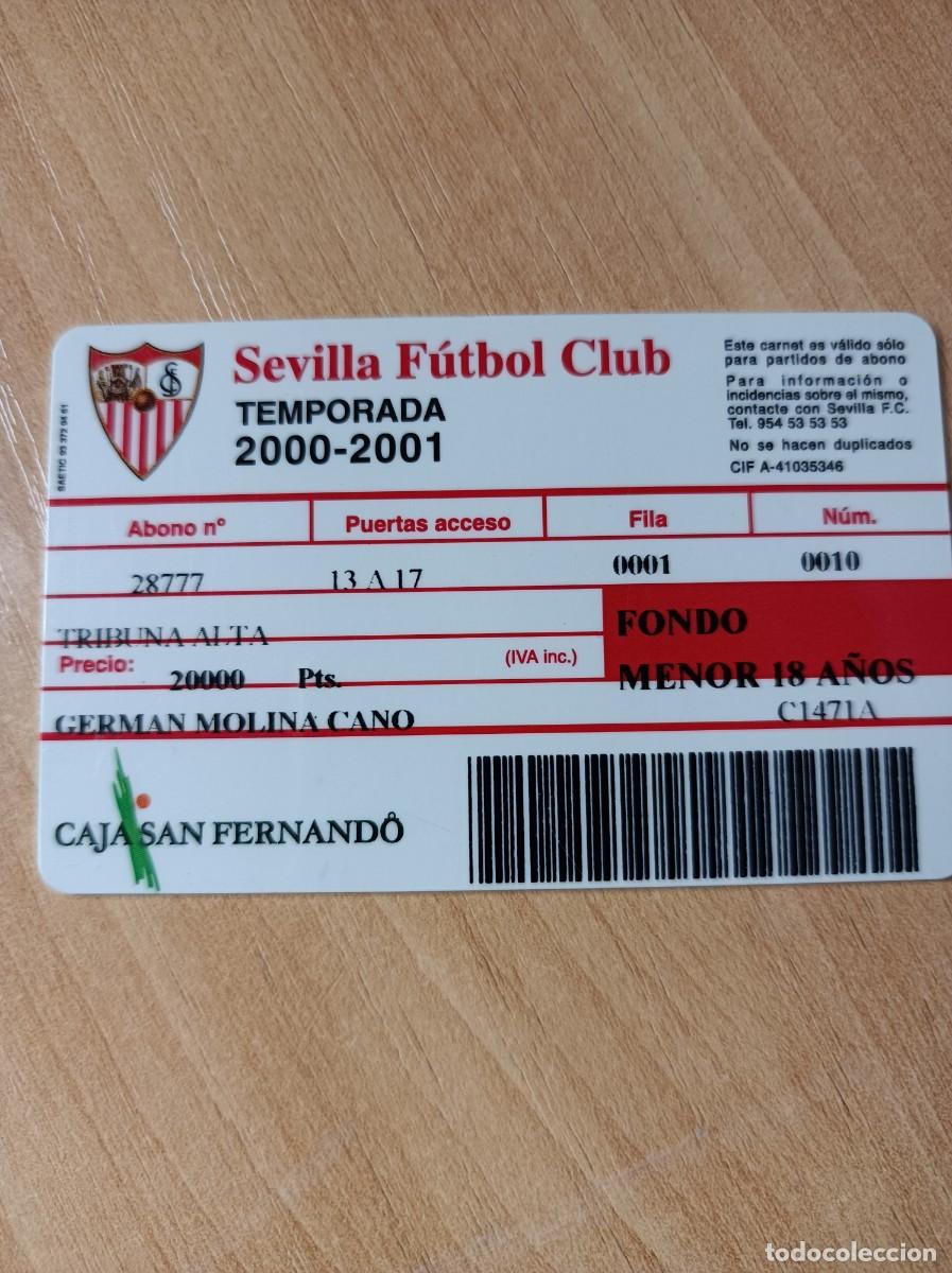 Sports collectibles: Carnet Sevilla FC 2000-01
