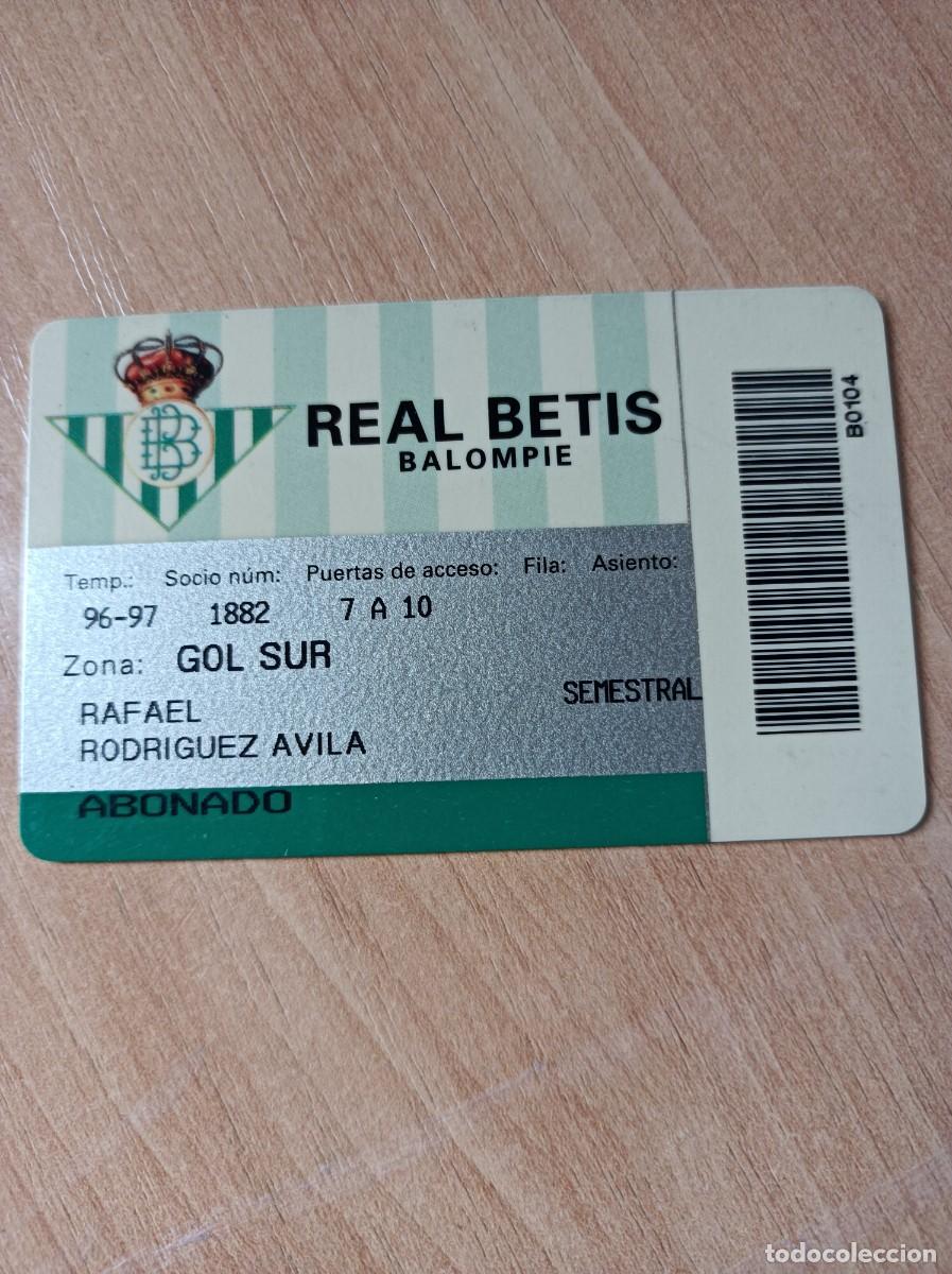 Coleccionismo deportivo: Carnet Betis 1996-97 - Foto 1