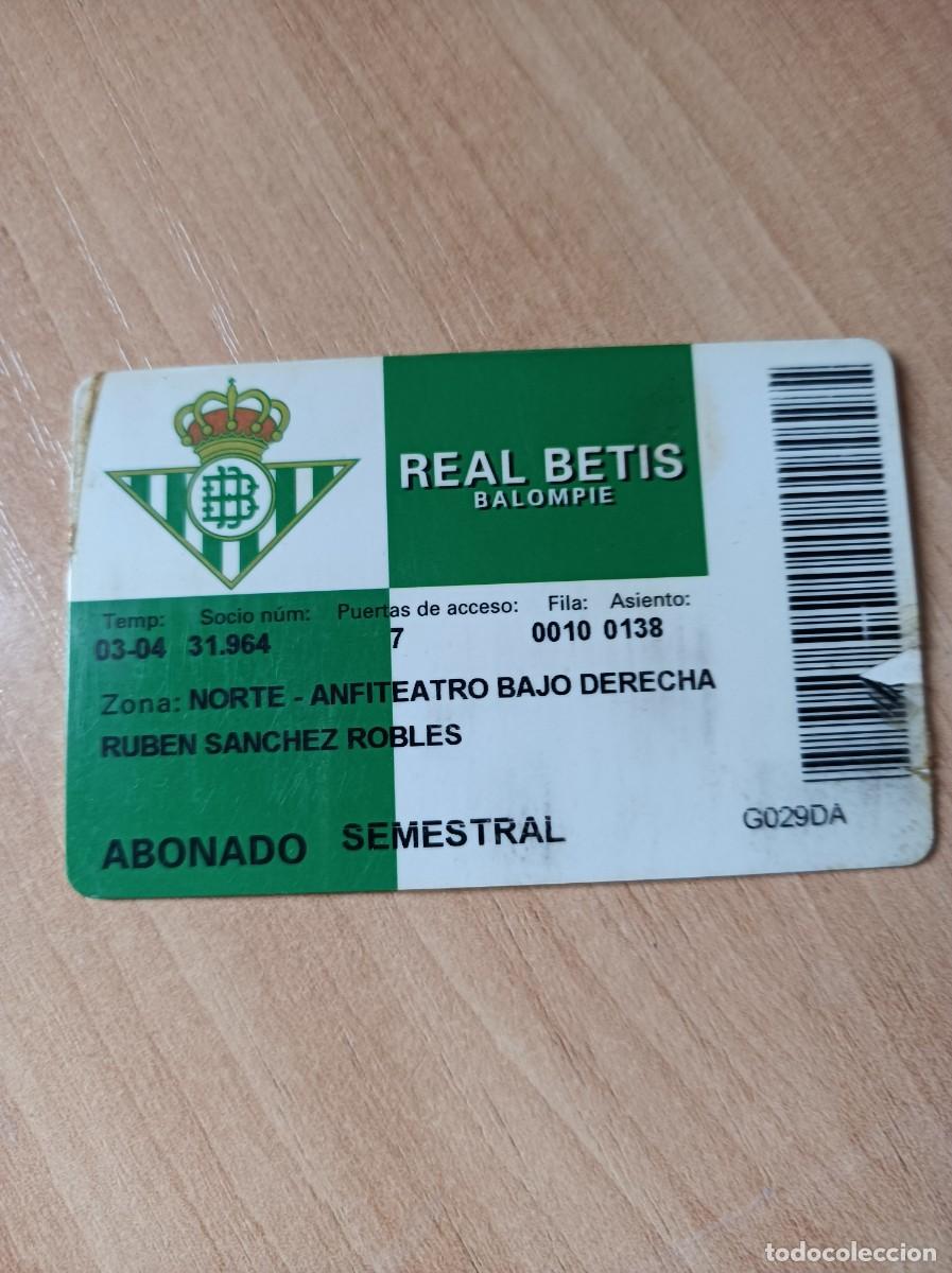 Coleccionismo deportivo: Carnet Betis 2003-04 - Foto 1