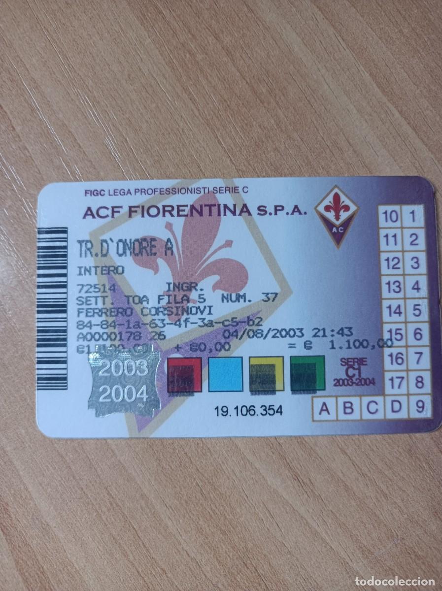 Coleccionismo deportivo: Carnet Fiorentina, 2003-04 - Foto 1