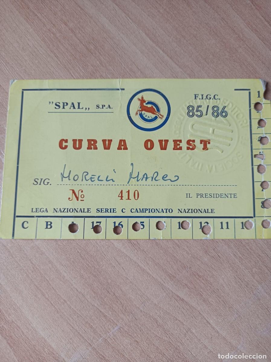 Sports collectibles: Carnet Spal, 1985-86, Italia