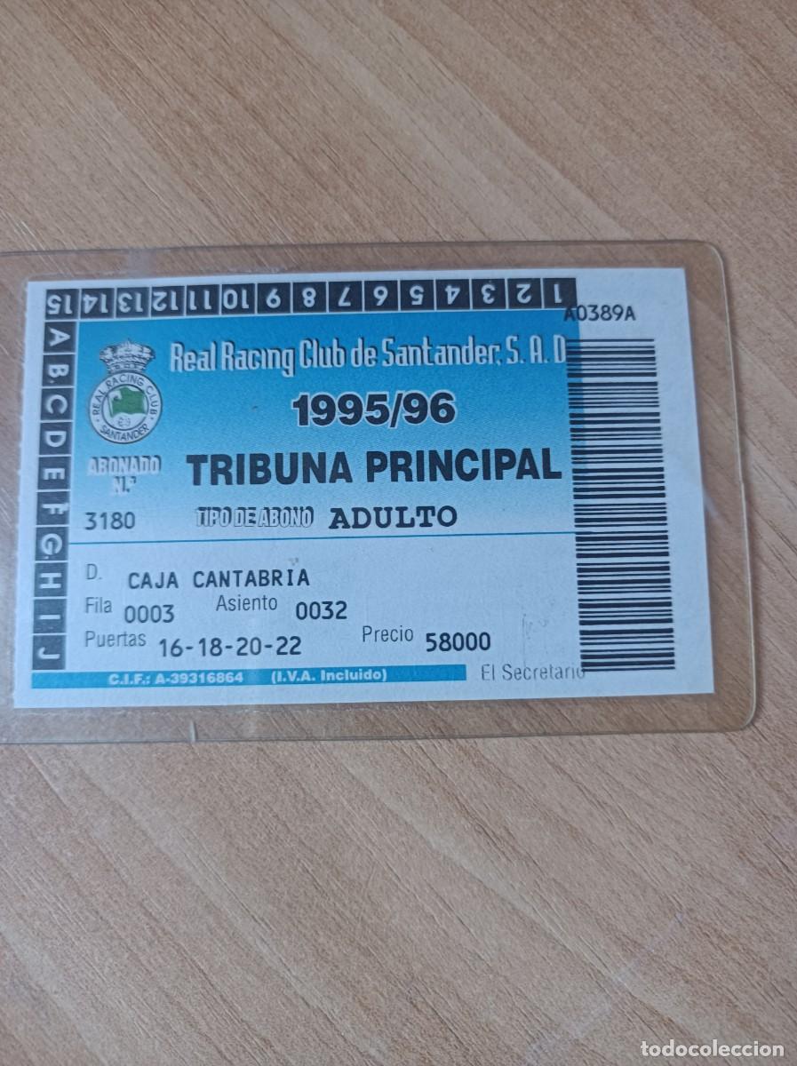 Coleccionismo deportivo: Carnet R&aacute;cing de Santander 1995-96 - Foto 1