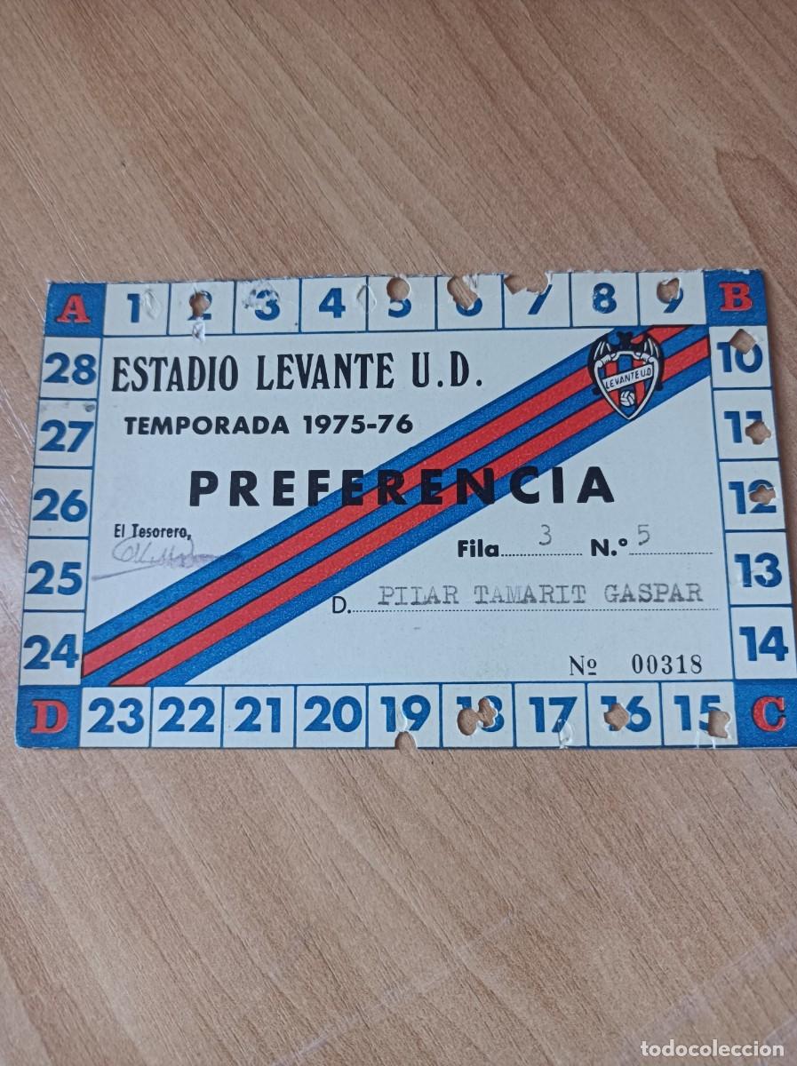 Coleccionismo deportivo: Carnet Levante 1975-76 - Foto 1