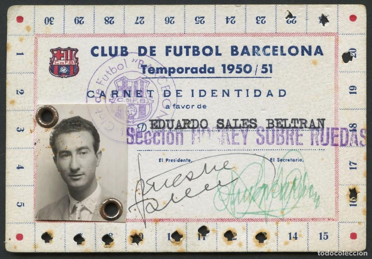 Sammelleidenschaft Sport: CARNET, CLUB DE F&Uacute;TBOL BARCELONA, HOCKEY SOBRE RUEDAS, 1950
