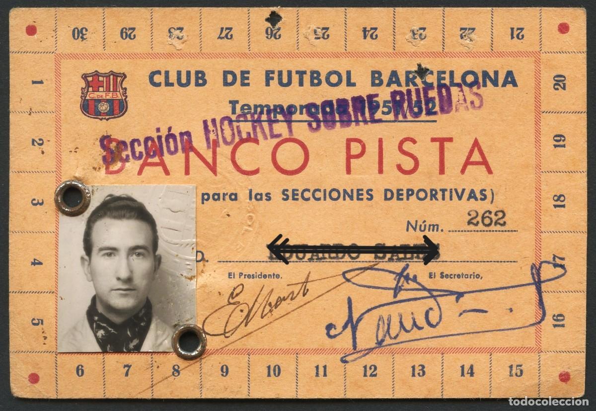Sammelleidenschaft Sport: CARNET, CLUB DE F&Uacute;TBOL BARCELONA, BANCO PISTA, HOCKEY SOBRE RUEDAS, 1951