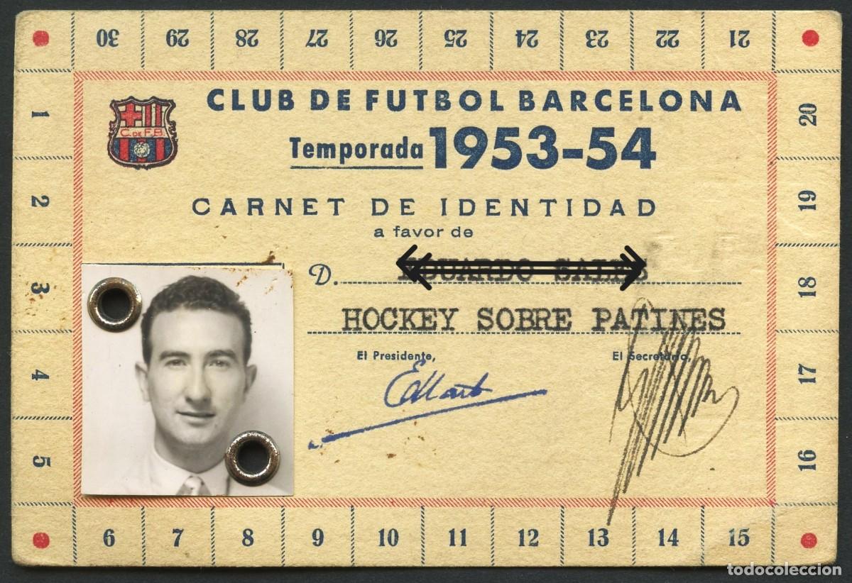 Sammelleidenschaft Sport: CARNET, CLUB DE F&Uacute;TBOL BARCELONA, HOCKEY SOBRE RUEDAS, 1953