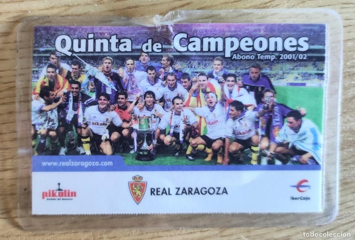 Sports collectibles: CARNET ABONO CARN&Eacute; REAL ZARAGOZA LA ROMAREDA LIGA 2001-02 SPAIN LEAGUE FOOTBALL PASS