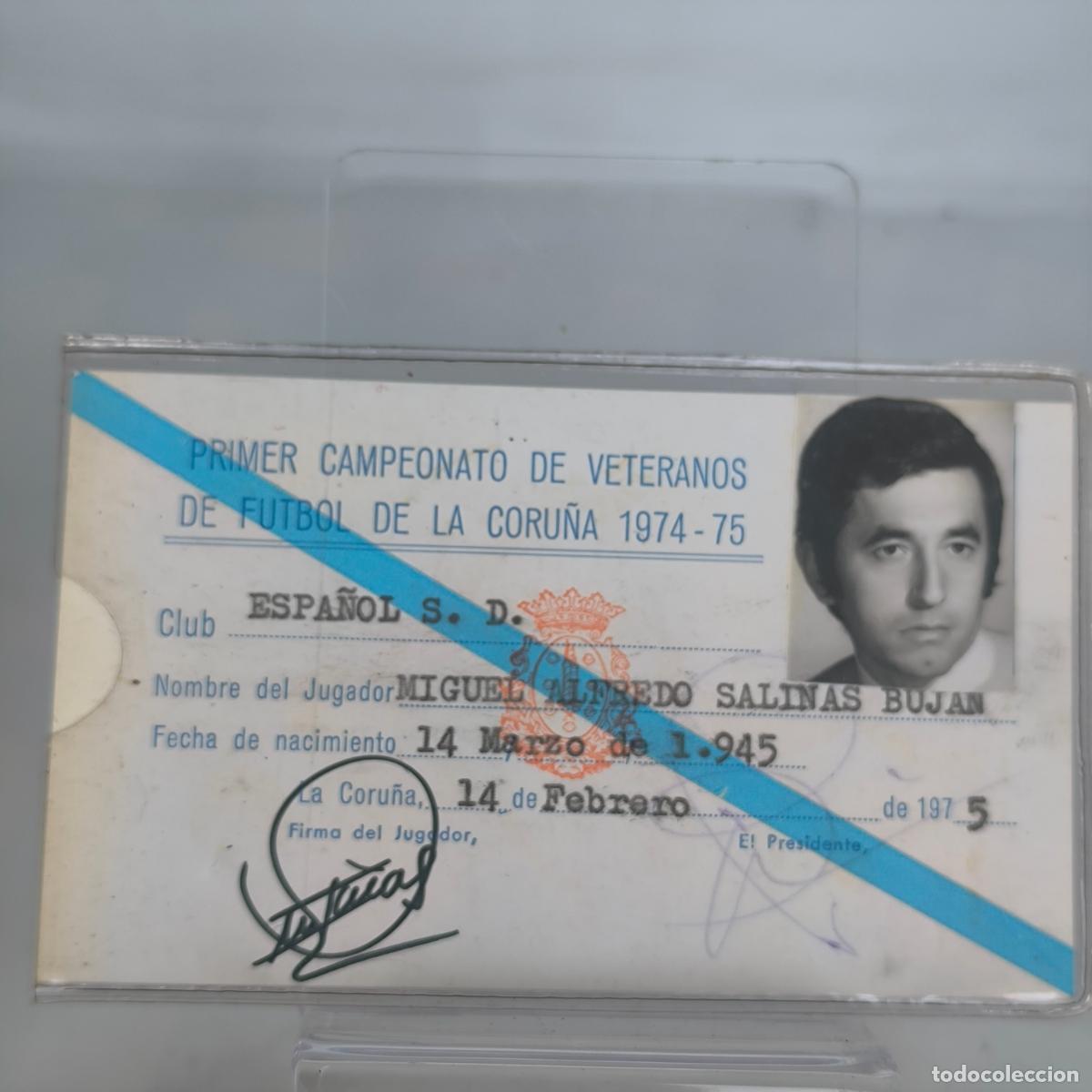 Sammelleidenschaft Sport: CARNET PRIMER CAMPEONATO DE VETERANOS DE FUTBOL DE LA CORU&Ntilde;A 1974-75