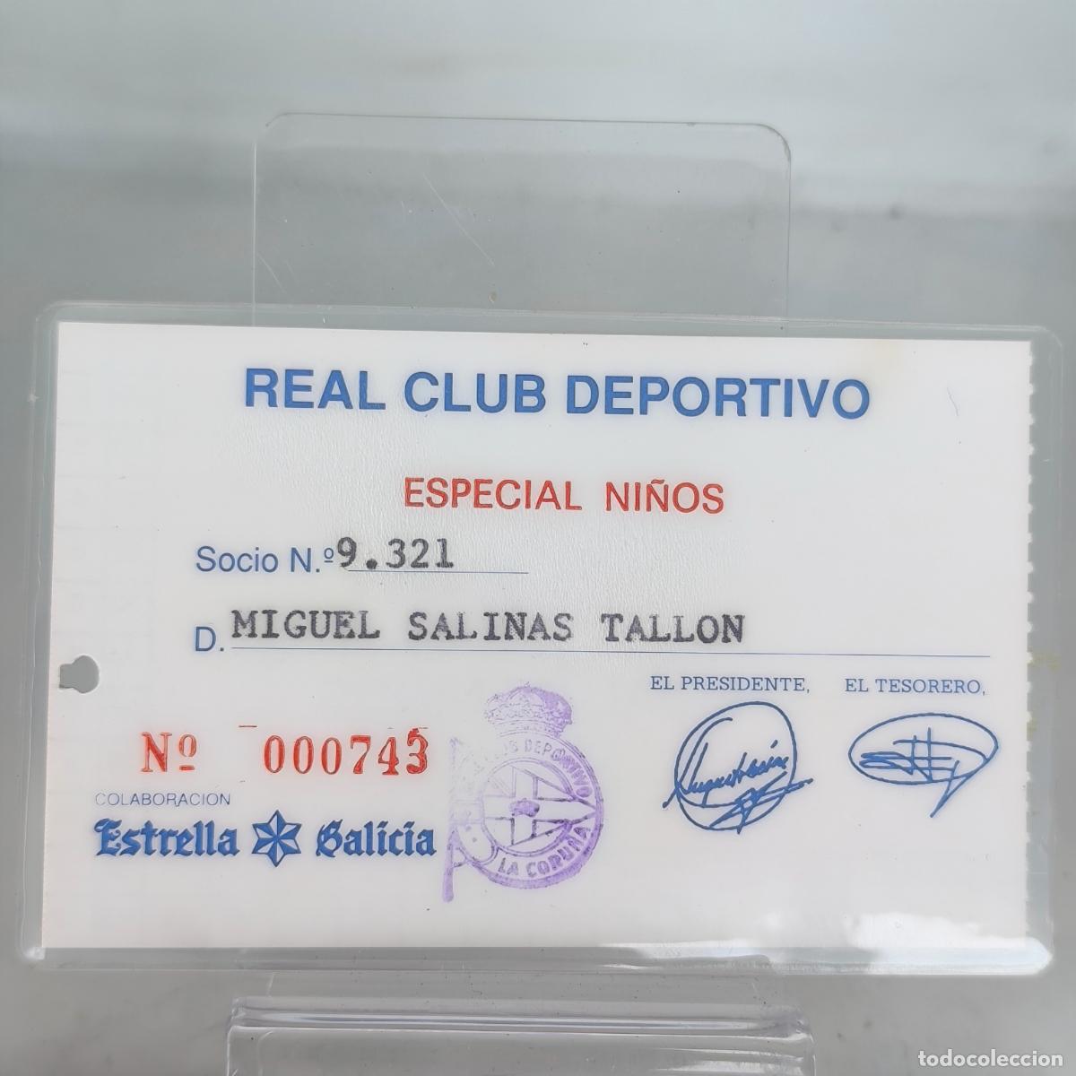 Sammelleidenschaft Sport: Carnet socio abono anual real club Deportivo La Coru&ntilde;a 1990/91 especial ni&ntilde;os