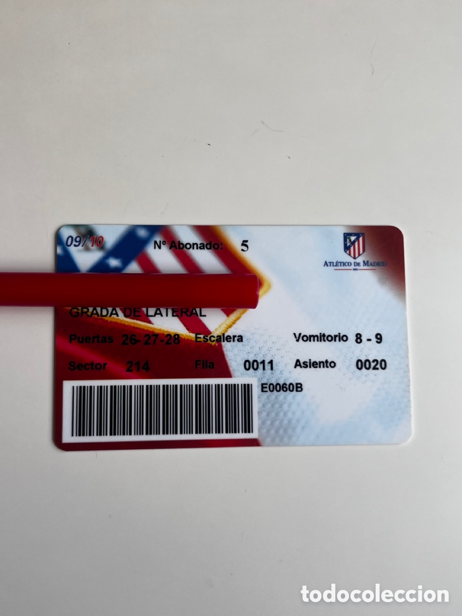 Sports collectibles: CARNET DE SOCIO ABONADO ATLETICO DE MADRID N5!! 09/10