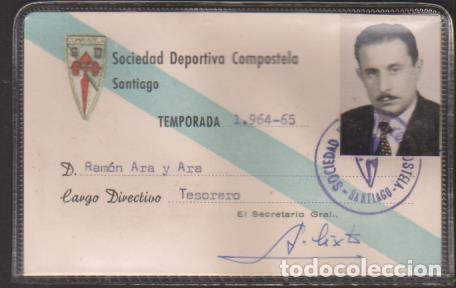 Sports collectibles: carnet SOCIEDAD DEPORTIVA COMPOSTELA SANTIAGO TEMPORADA 1964 1965 f&uacute;tbol Espa&ntilde;a