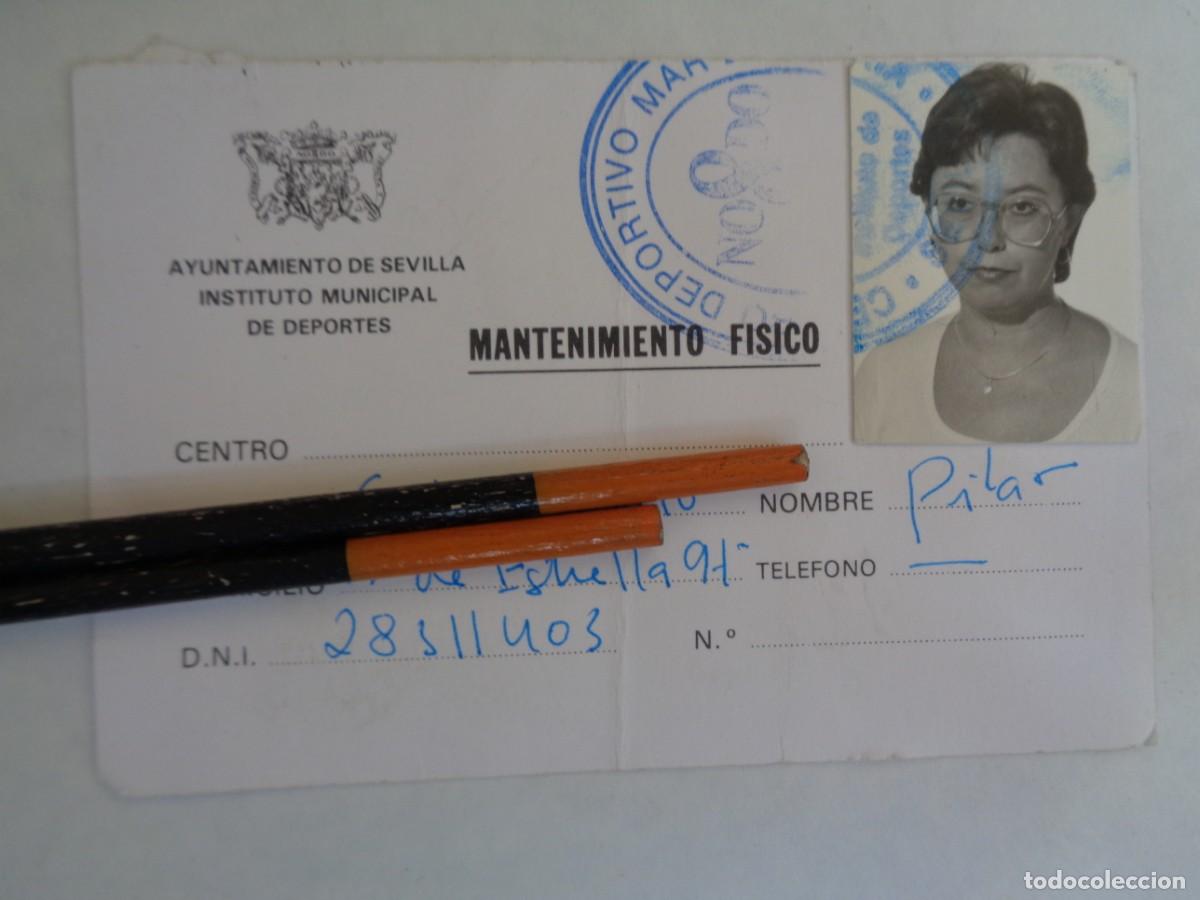 Sports collectibles: AYUNTAMIENTO SEVILLA - INSTITUTO MUNICIPAL DEPORTES: CARNET SOCIO MANTENIMIENTO FISICO