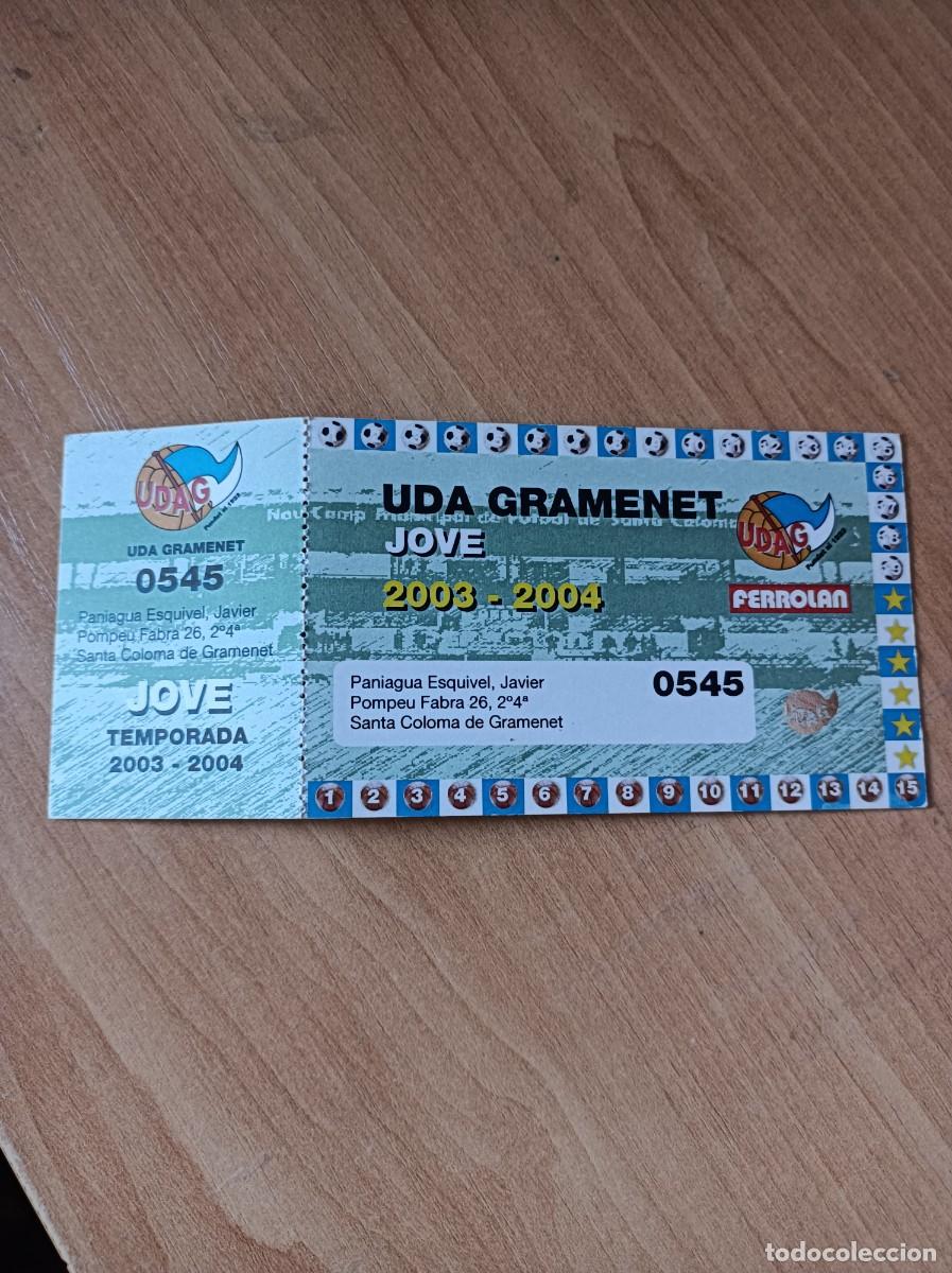 Coleccionismo deportivo: Carnet U.D. Gramenet 2003-04 - Foto 2