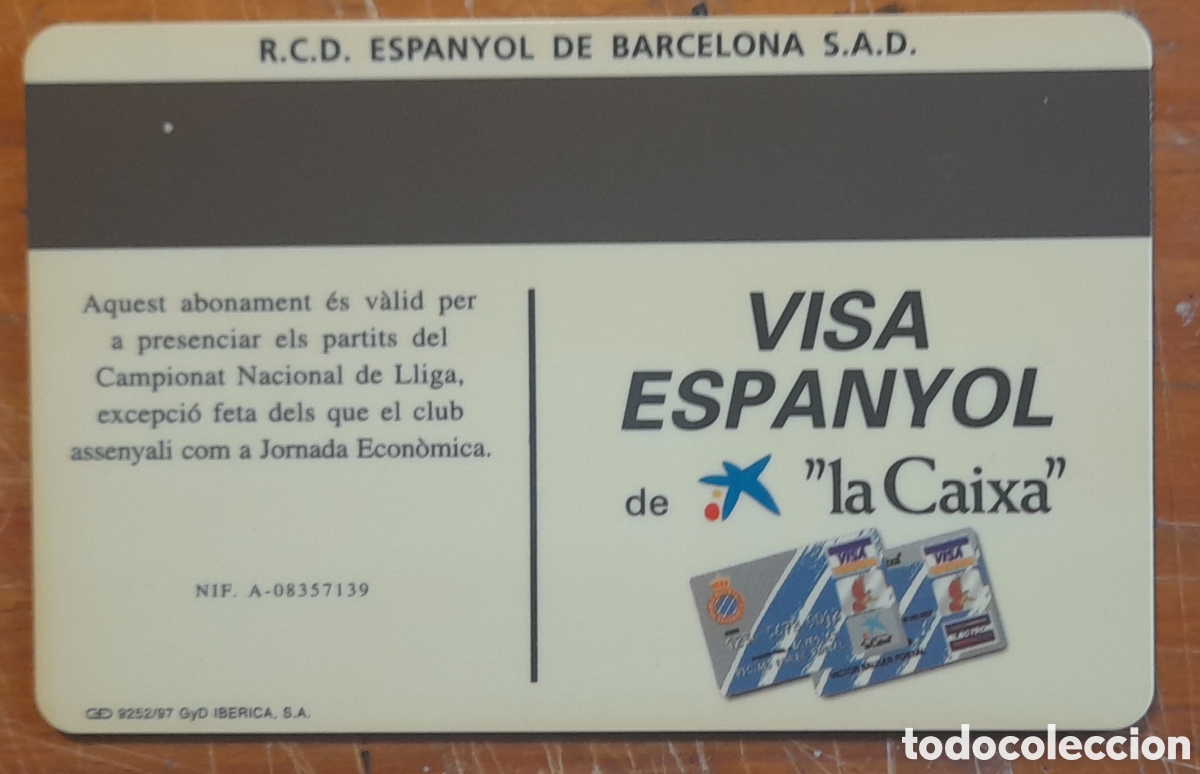 Coleccionismo deportivo: Carnet Real Espanyol de Barcelona - Foto 2