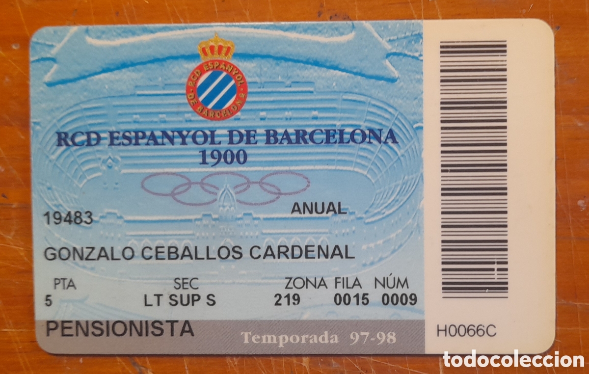 Coleccionismo deportivo: Carnet Real Espanyol de Barcelona - Foto 1