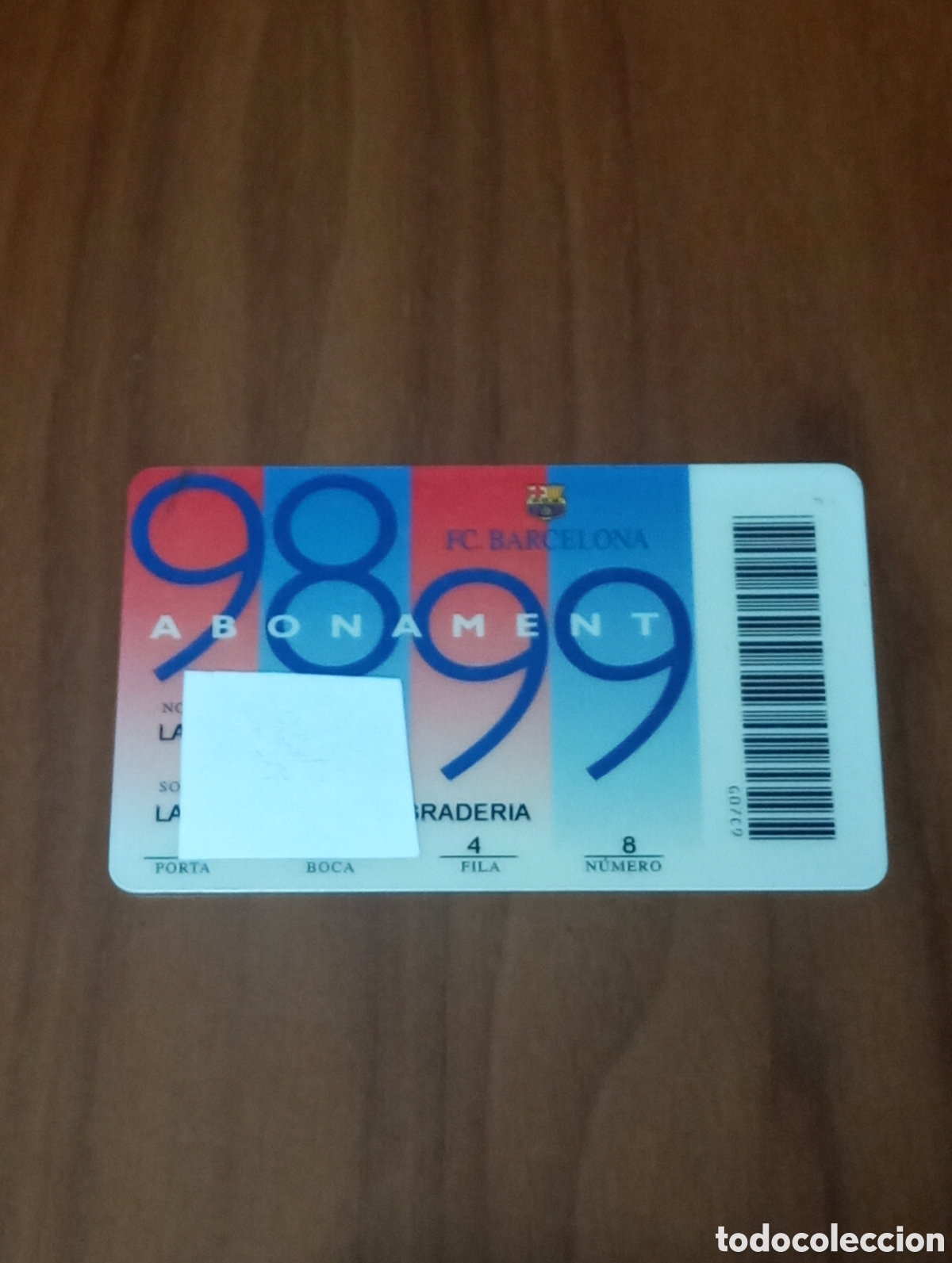 Coleccionismo deportivo: 1998 1999 Xavi Hernandez Rookie Debut Carnet Abono FC Barcelona
