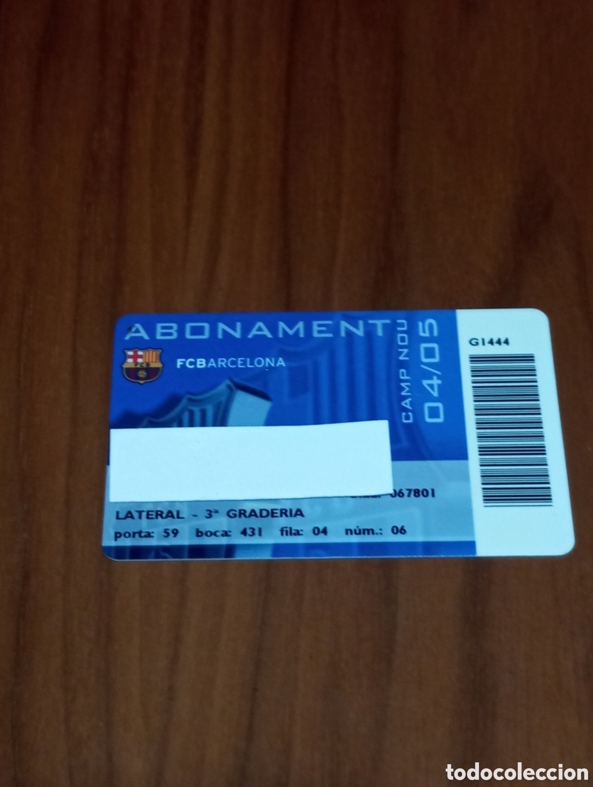 Coleccionismo deportivo: Carnet Abono 2004 2005 Leo Messi Debut Rookie 1era temporada FC Barcelona 1er PRO Gol