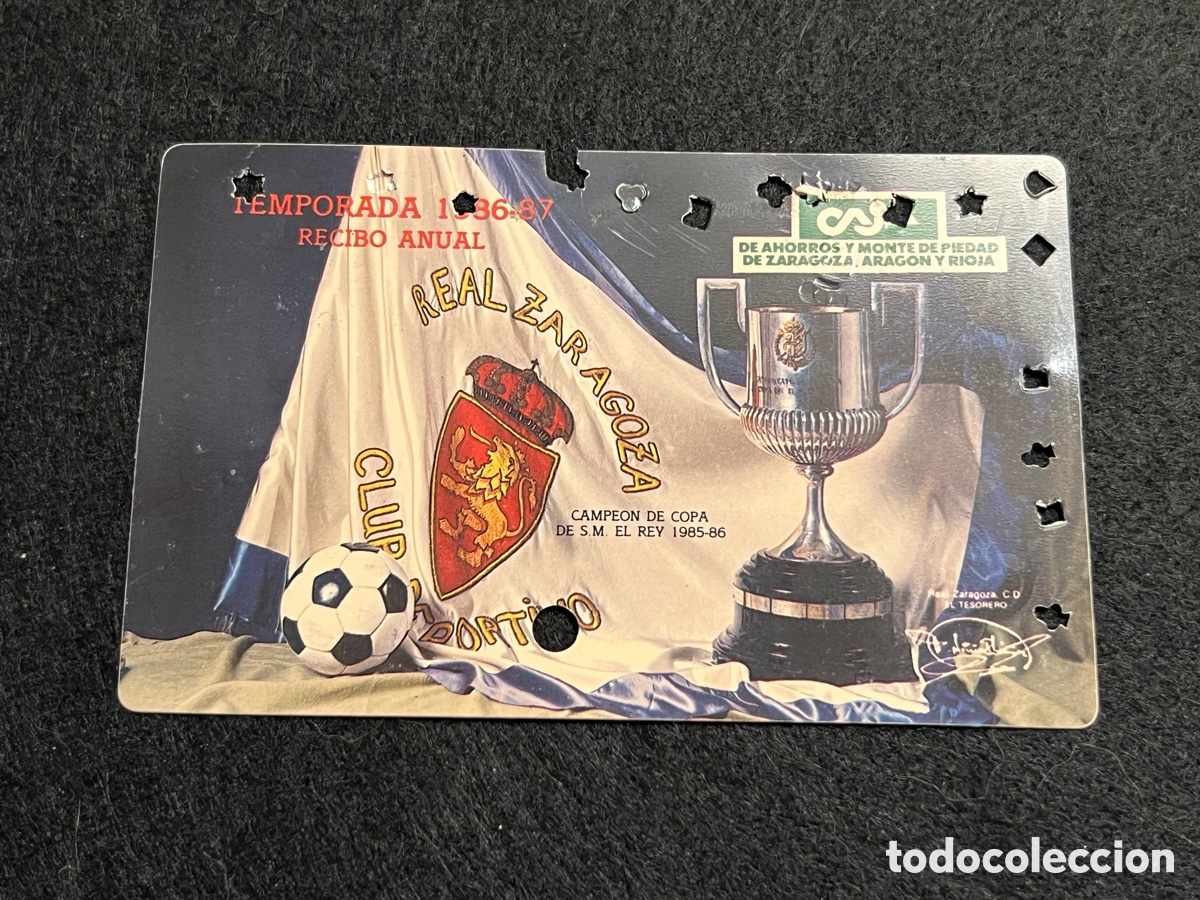 Coleccionismo deportivo: REAL ZARAGOZA CARNET SOCIO ABONADO TEMPORADA 1986-1987 86-87 FUTBOL.