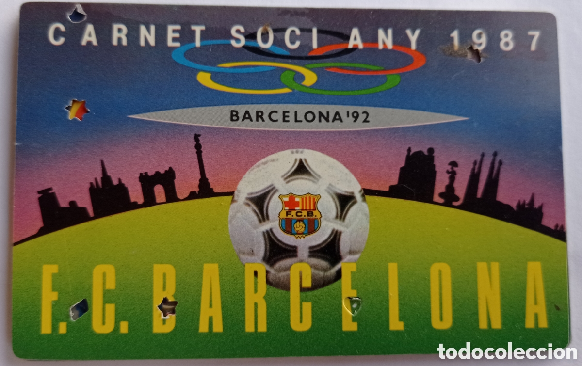Coleccionismo deportivo: CLUB FUTBOL BARCELONA CARNET SOCIO ANY 1987