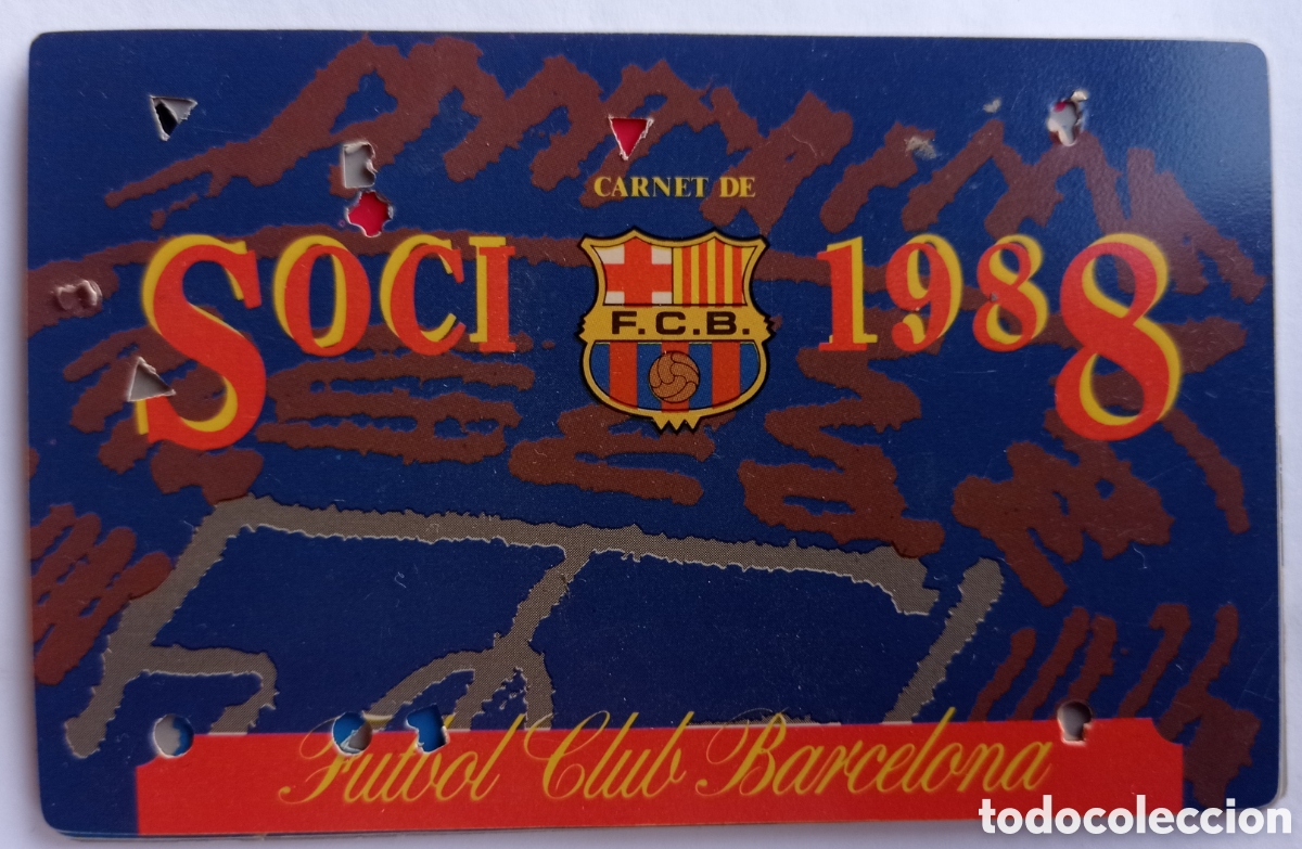Coleccionismo deportivo: CLUB FUTBOL BARCELONA CARNET DE SOCIO ANY 1988