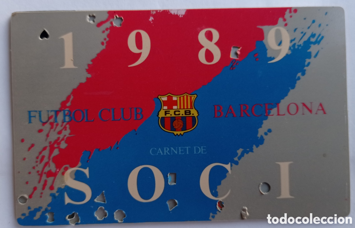 Coleccionismo deportivo: CLUB FUTBOL BARCELONA CARNET SOCIO ANY 1989