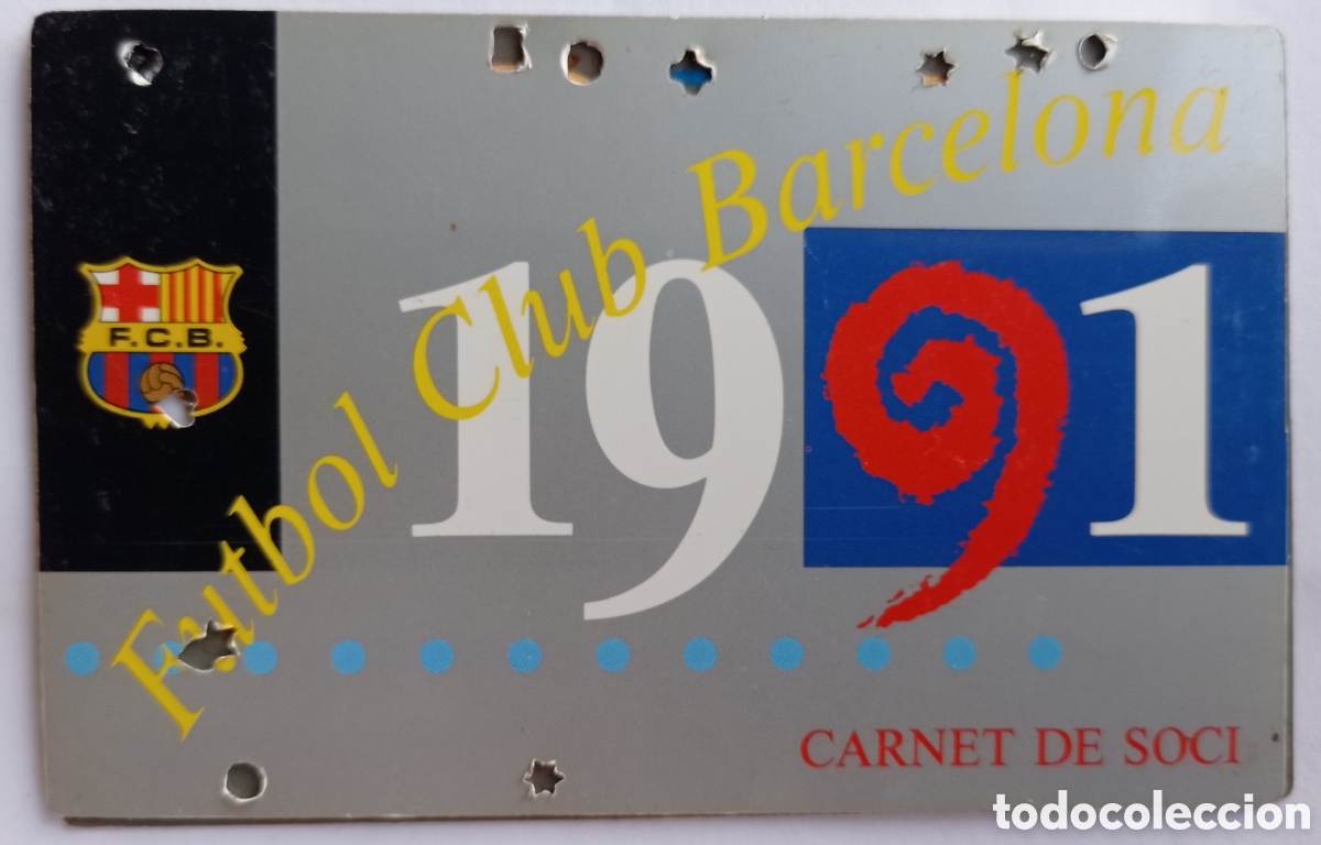 Coleccionismo deportivo: CLUB FUTBOL BARCELONA CARNET SOCIO ANY 1991