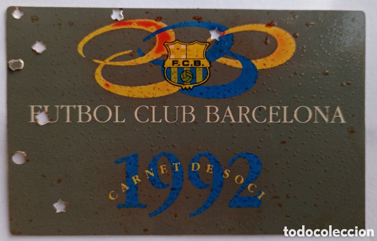 Coleccionismo deportivo: CLUB FUTBOL BARCELONA CARNET SOCIO ANY 1992