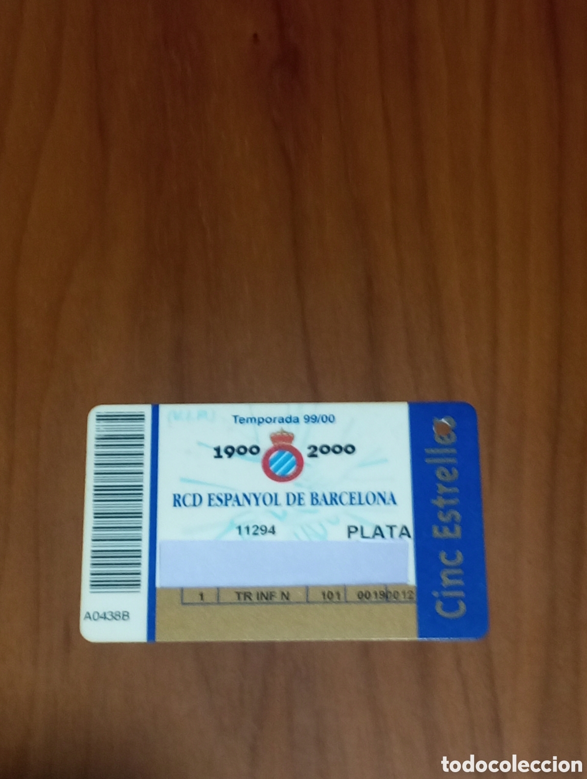 Coleccionismo deportivo: CARNET ABONO VIP RCD ESPANYOL 1999 2000