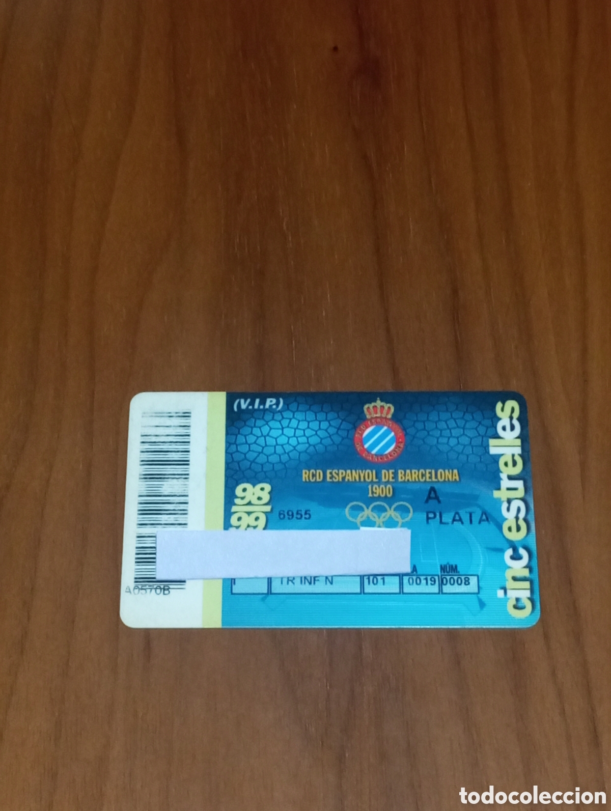 Coleccionismo deportivo: CARNET ABONO VIP RCD ESPANYOL 1998 1999