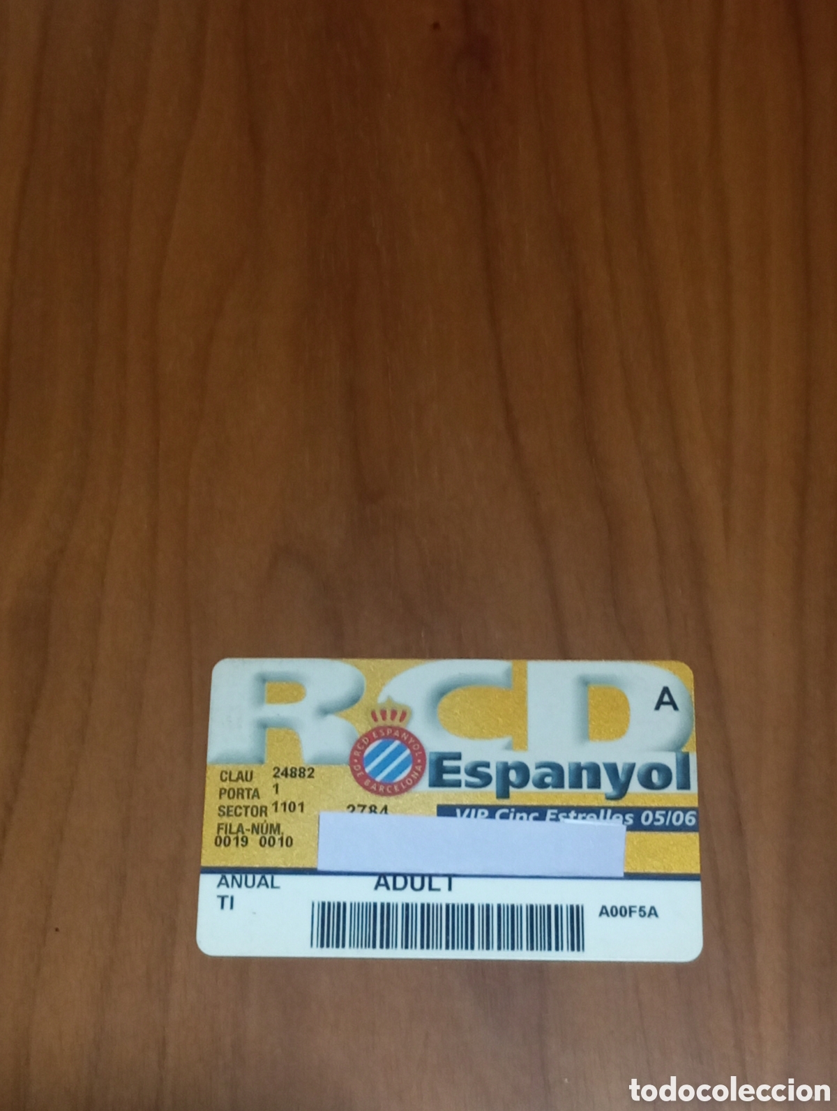 Sports collectibles: CARNET ABONO VIP DORADO RCD ESPANYOL 2005 2006