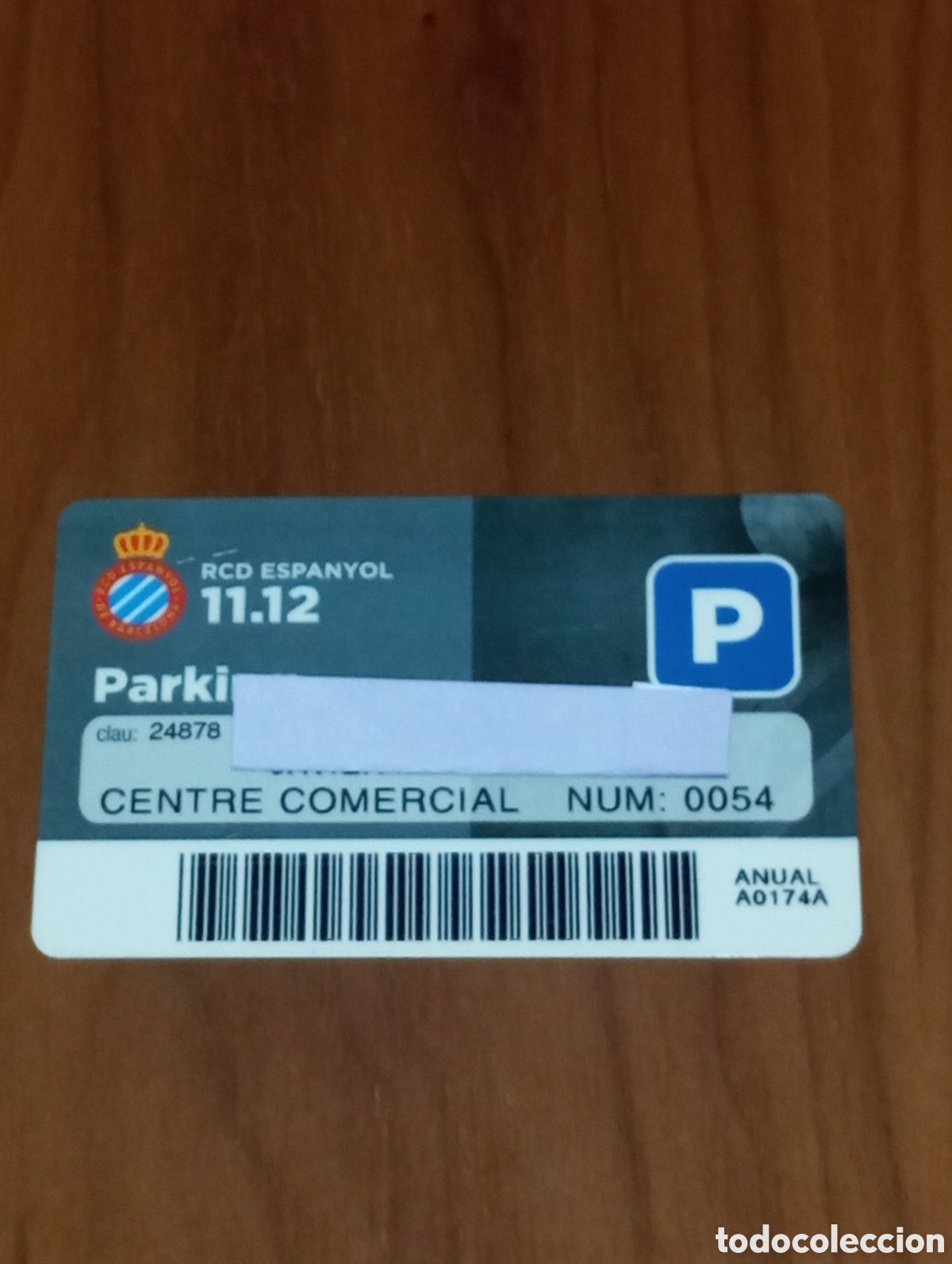 Coleccionismo deportivo: CARNET ABONO TARJETA PARKING RCD ESPANYOL 2011 2012 MUY RARO