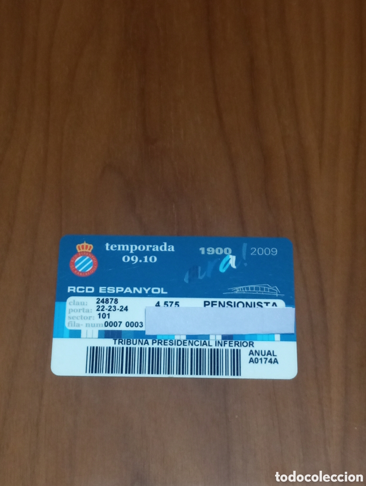 Coleccionismo deportivo: CARNET ABONO RCD ESPANYOL 2009 2010