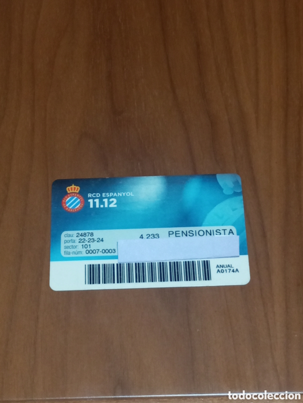 Coleccionismo deportivo: CARNET ABONO RCD ESPANYOL 2011 2012
