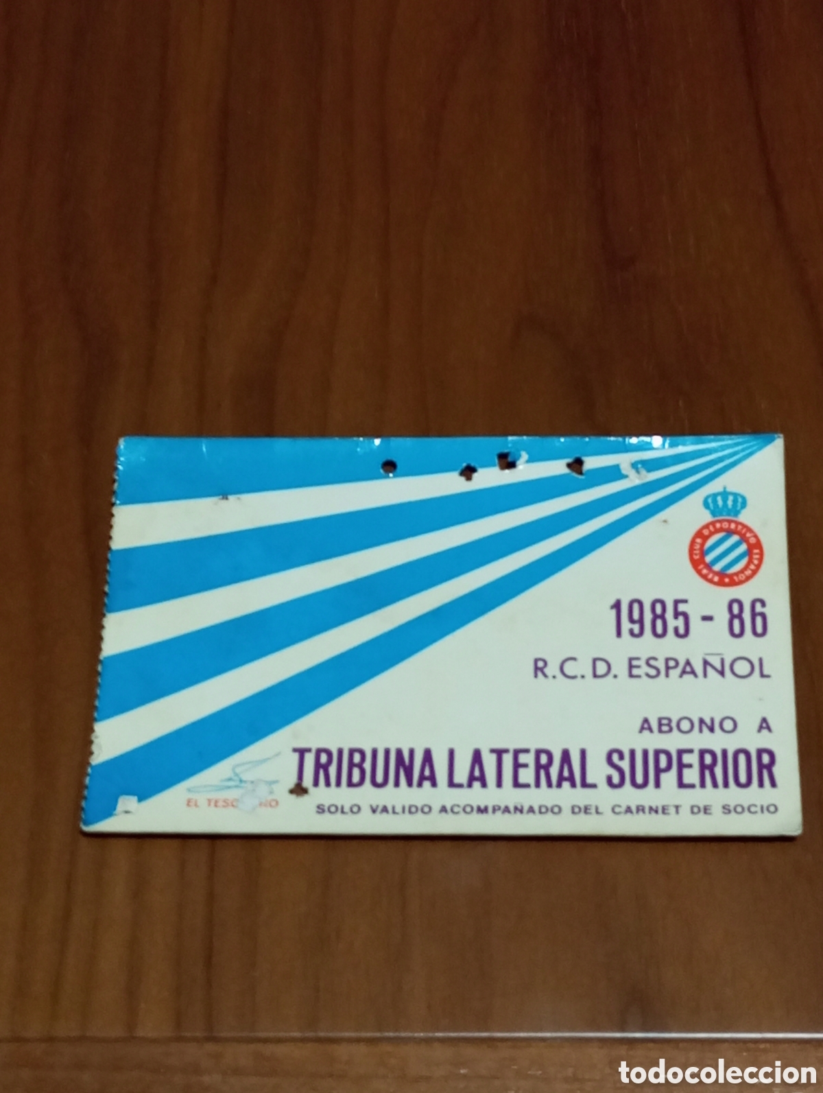 Coleccionismo deportivo: CARNET ABONO RCD ESPANYOL 1985 1986